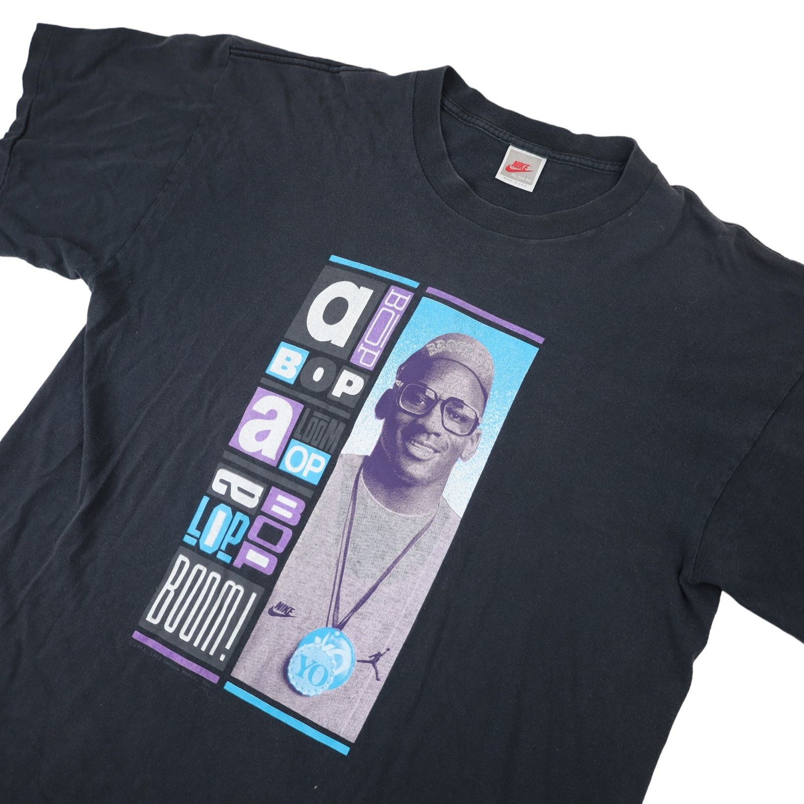 Nike × Vintage Vintage 80s Nike Spike Lee Boom Bop Graphic T Shirt Size US XL / EU 56 / 4 - 2 Thumbnail