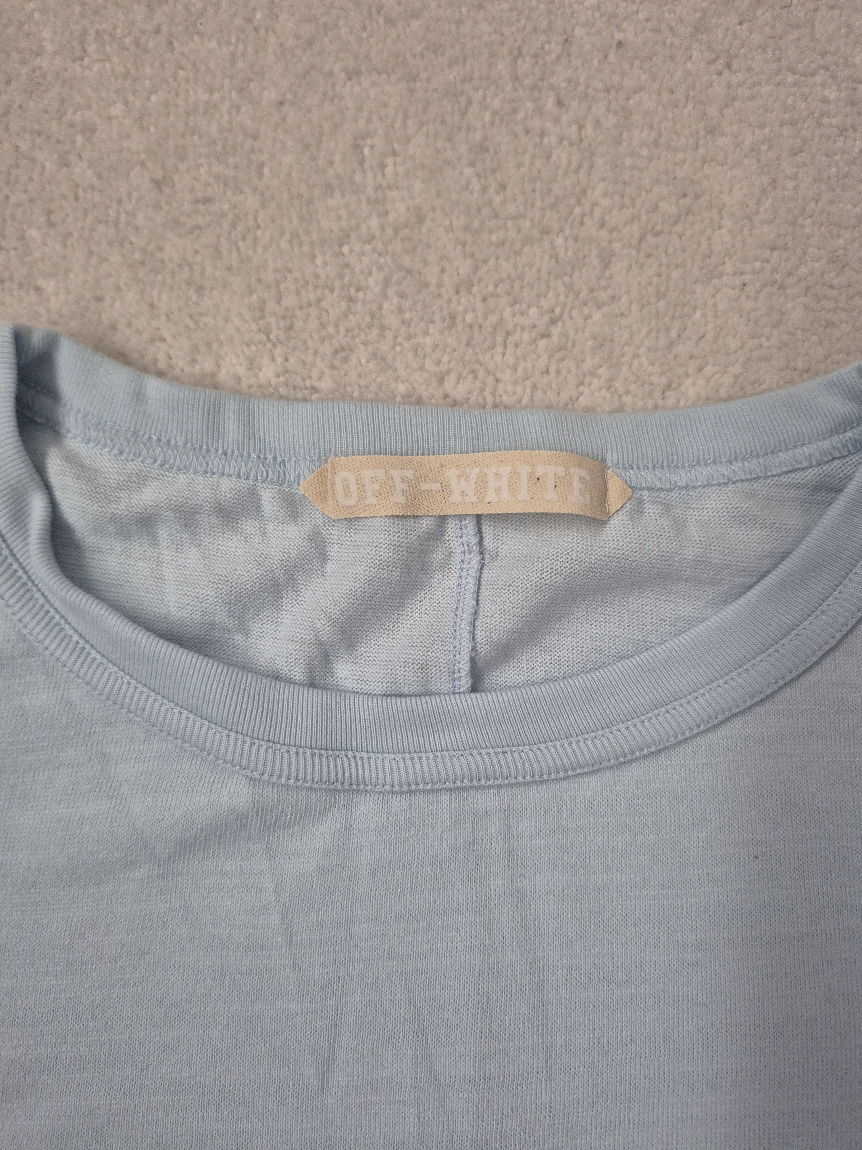 Off-White Off White Blue Layering Tee Stripes Arrows Virgil Medium Size US M / EU 48-50 / 2 - 3 Thumbnail