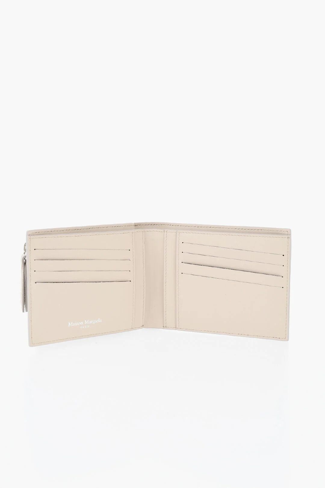 Maison Margiela og1mm0426 Size: OS / Hammered Leather Wallet in Beige Size ONE SIZE - 4 Thumbnail
