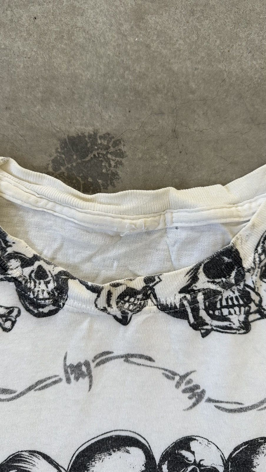 Vintage VINTAGE SKULL OVERPRINT TEE Size US L / EU 52-54 / 3 - 3 Thumbnail