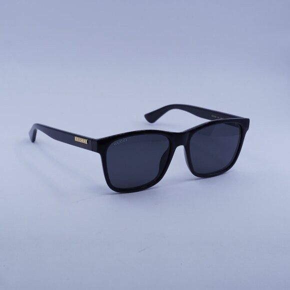 Gucci Gucci GG0746S 001 Sunglasses Black Square Frame, Grey Lenses Size ONE SIZE - 4 Thumbnail