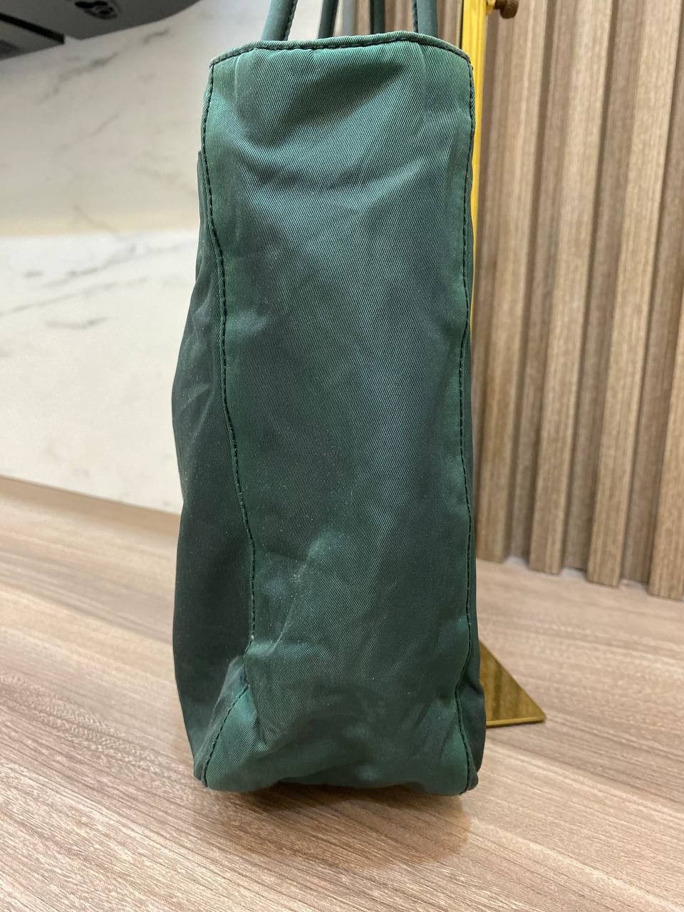 Prada Prada Tessuto Nylon Green Shoulder Bag Size ONE SIZE - 3 Thumbnail