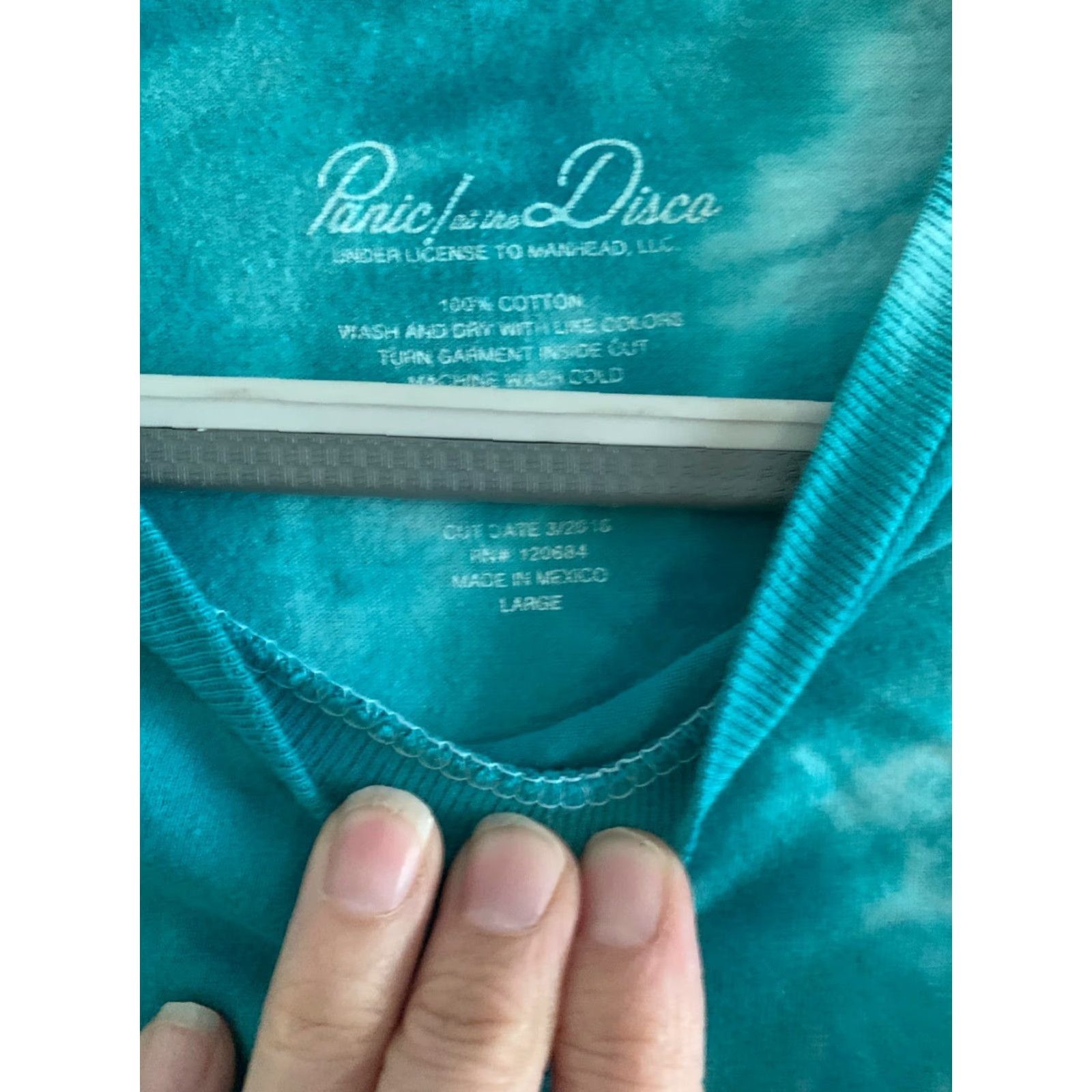 AQUA Panic At The Disco Tie Dye T Shirt Aqua Startee Mens Size Large Size US L / EU 52-54 / 3 - 2 Thumbnail