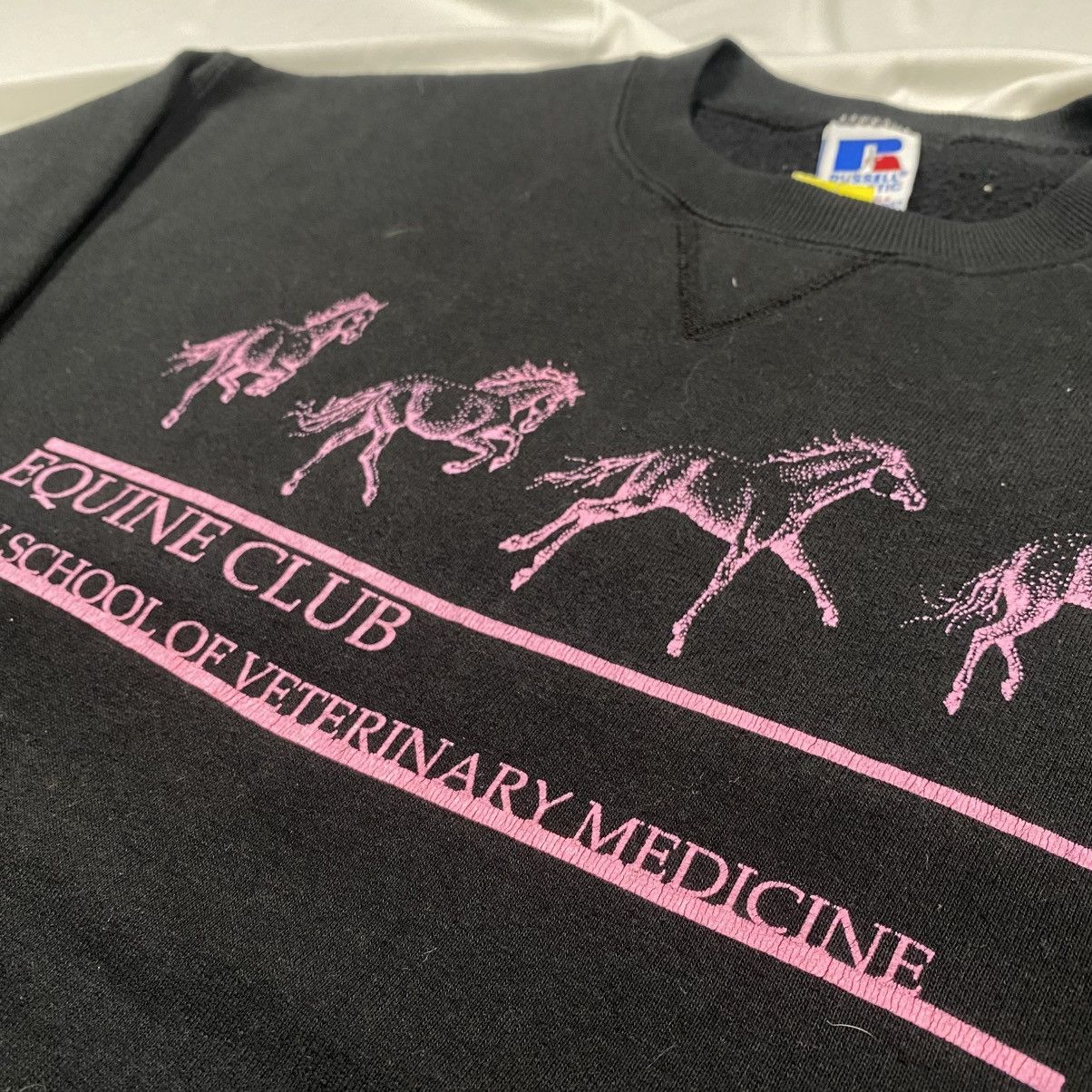 Russell Athletic Vintage 90s Russell Equine Club UW School Crewneck Size US M / EU 48-50 / 2 - 4 Thumbnail