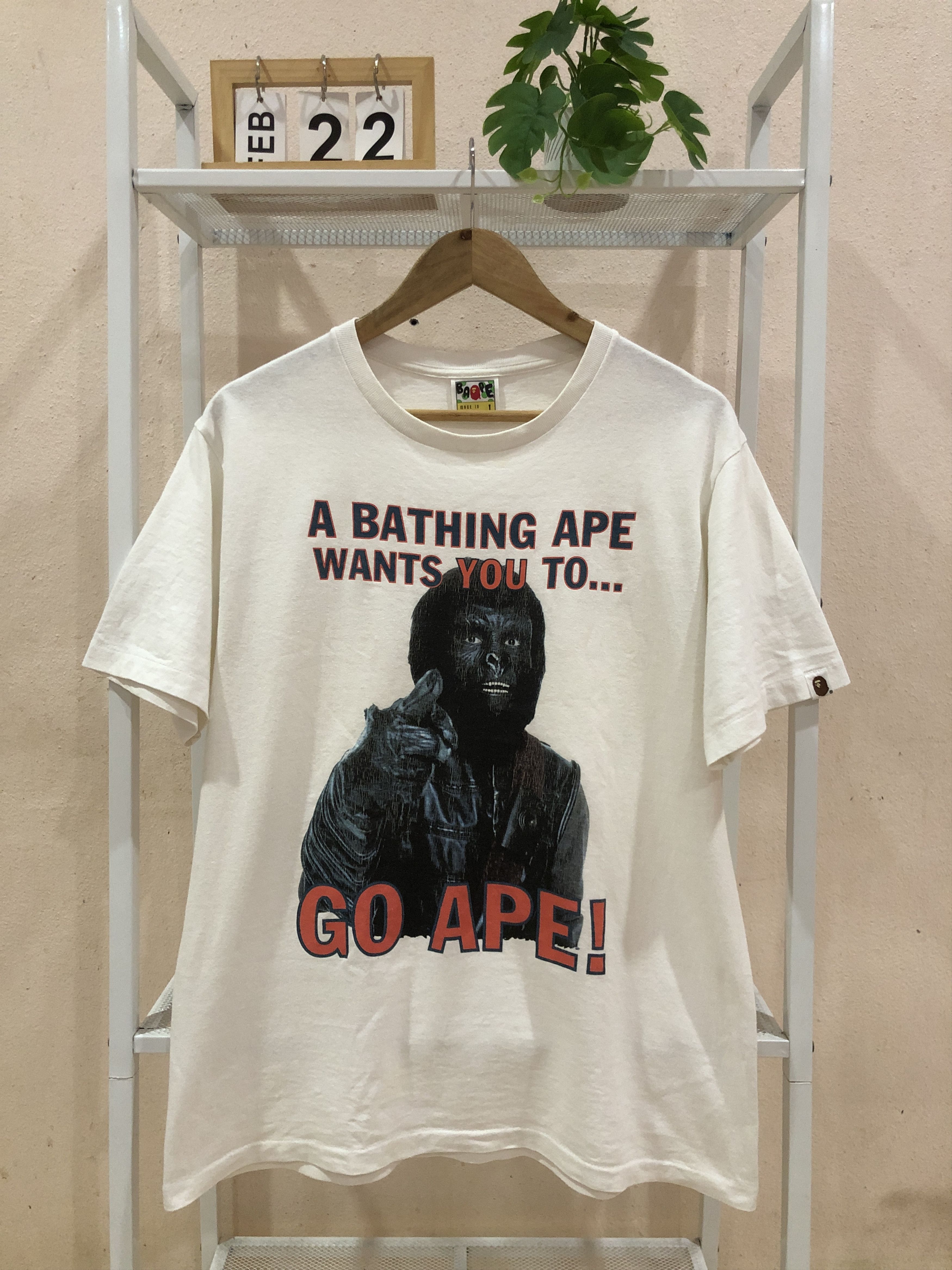Bape × Vintage A Bathing Ape Wants You To Go Ape Tee | Grailed