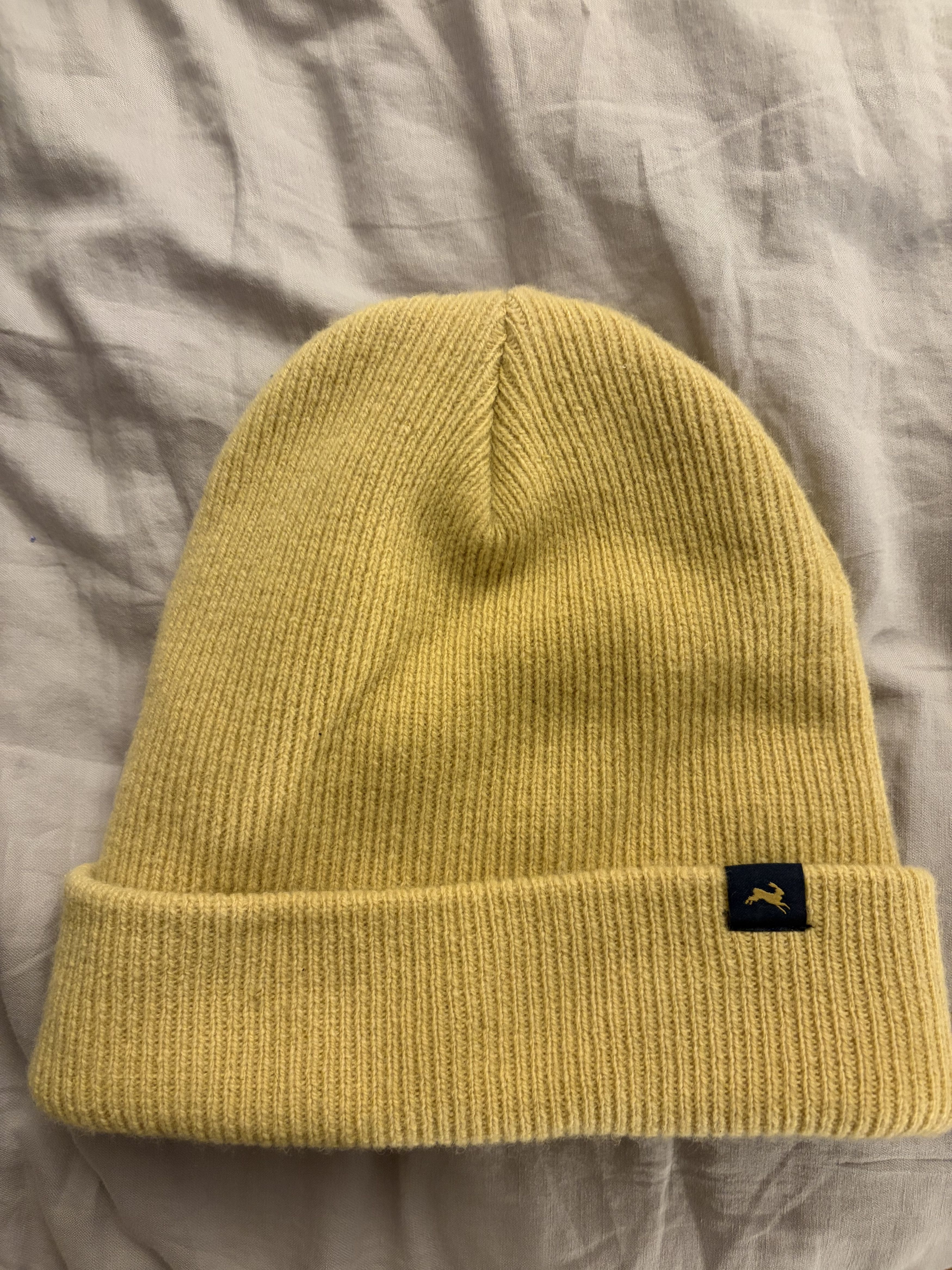 Tracksmith New England Tracksmith Prospect Beanie Merino Wool Yellow Size ONE SIZE - 1 Thumbnail