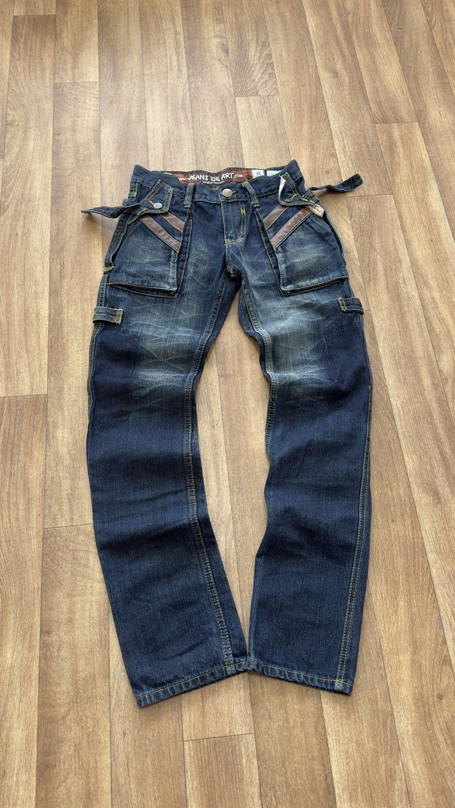 Japanese Brand Rare Vintage Brand Jeans De Art Tactical Flared Jeans 1990s Size US 31 - 1 Thumbnail
