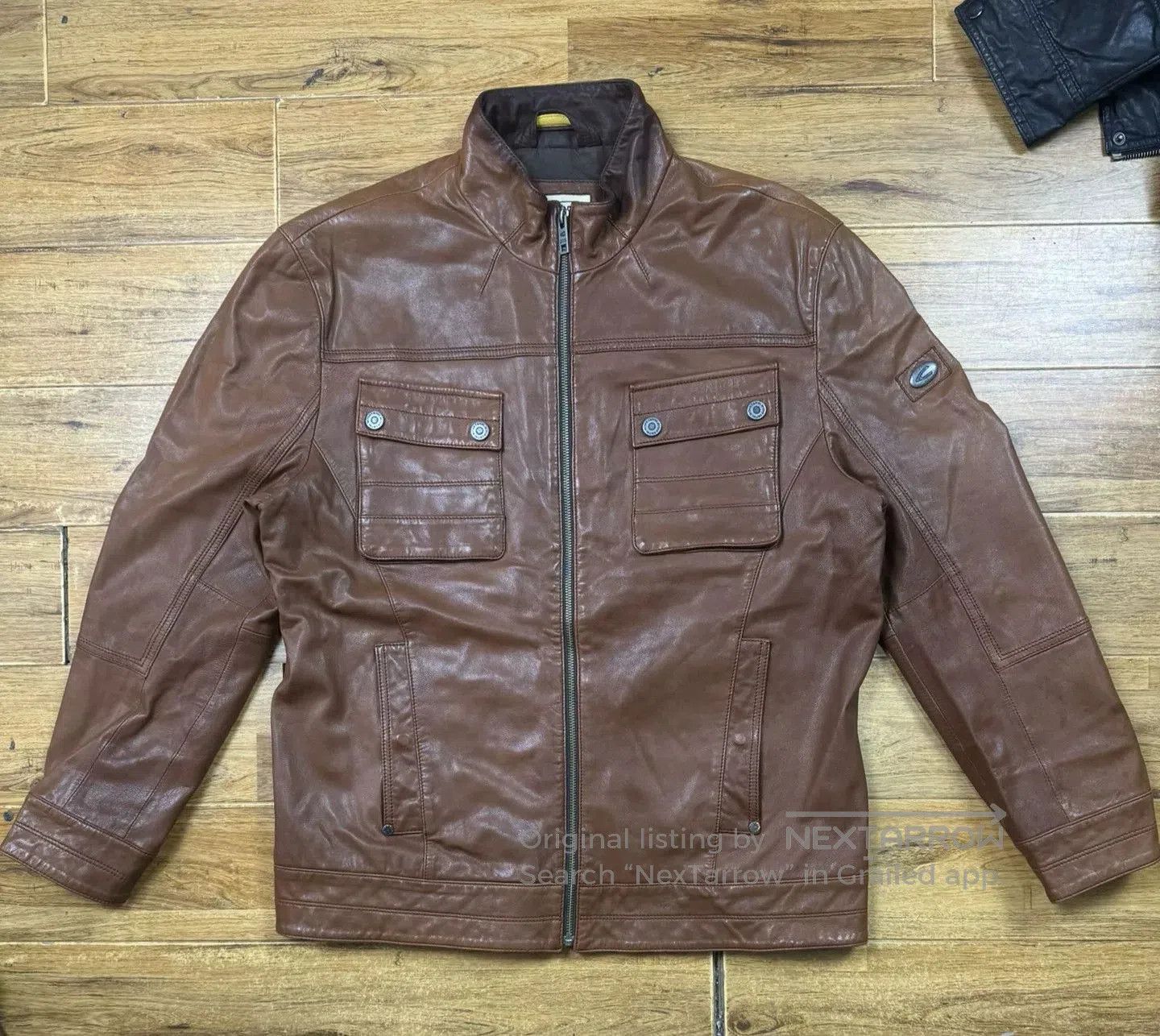 Camel Genuine German Camel Leather Jacket. Size US L / EU 52-54 / 3 - 1 Thumbnail
