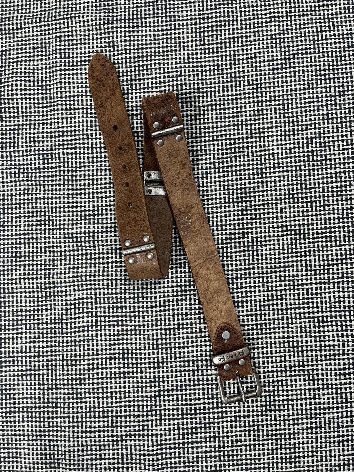 Other ➕ paneled patchwork avant garde brown belt Size ONE SIZE - 1 Thumbnail