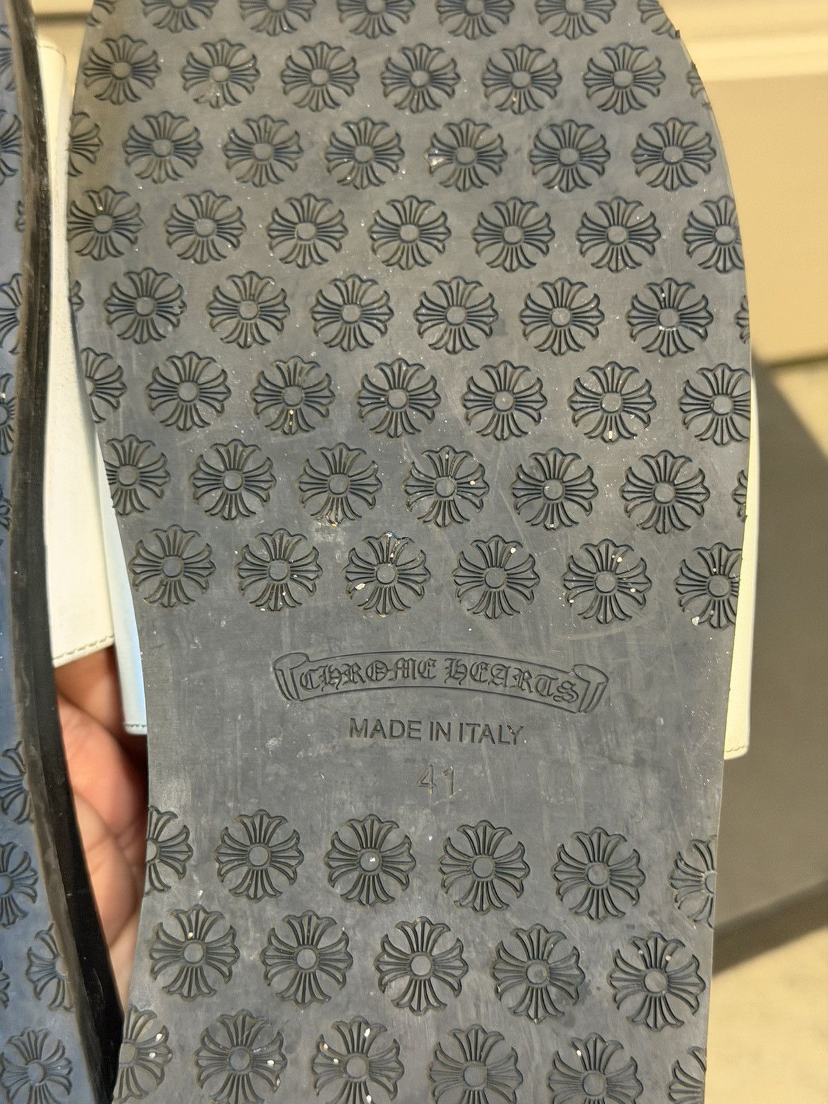 Chrome Hearts CH Leather Cross Patch Slides 41 Size US 8 / EU 41 - 6 Thumbnail