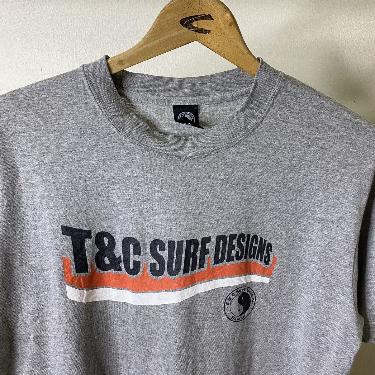 Vintage Y2K T&C Surf Design Surfing T Shirt Size US M / EU 48-50 / 2 - 2 Thumbnail