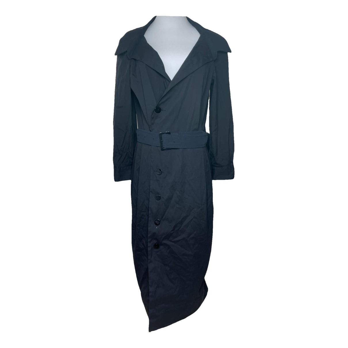 Jean Paul Gaultier Black Cotton Trench Coat Size M / US 6-8 / IT 42-44 - 1 Thumbnail
