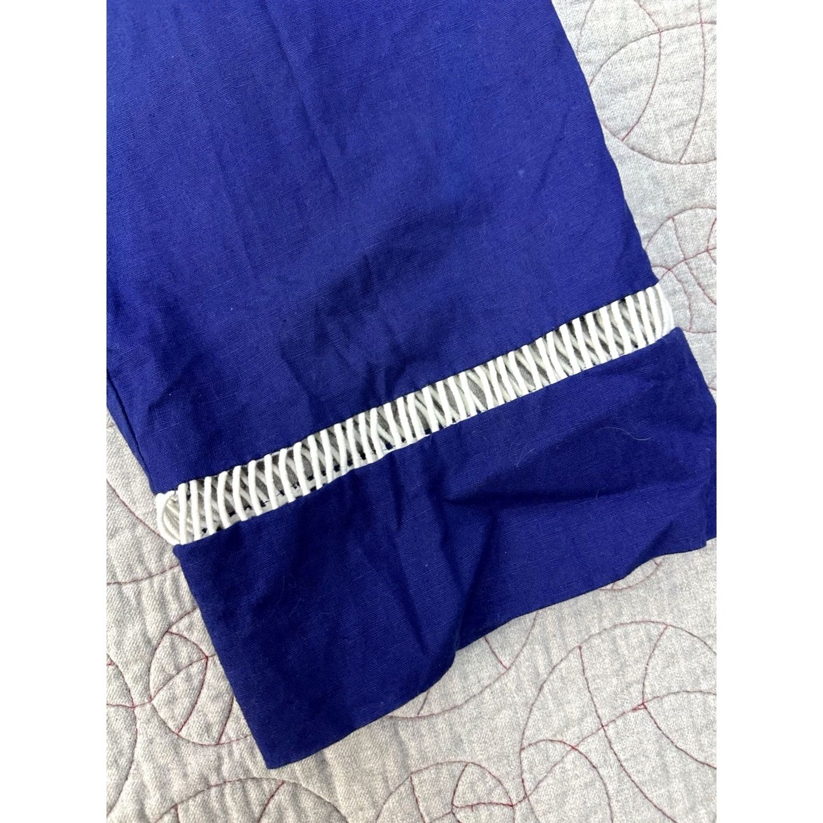 Staud STAUD Pine Pants Midnight Blue Cotton Linen Women’s 8 Regular Ankle Womens Size 30" / US 8 / IT 44 - 2 Thumbnail
