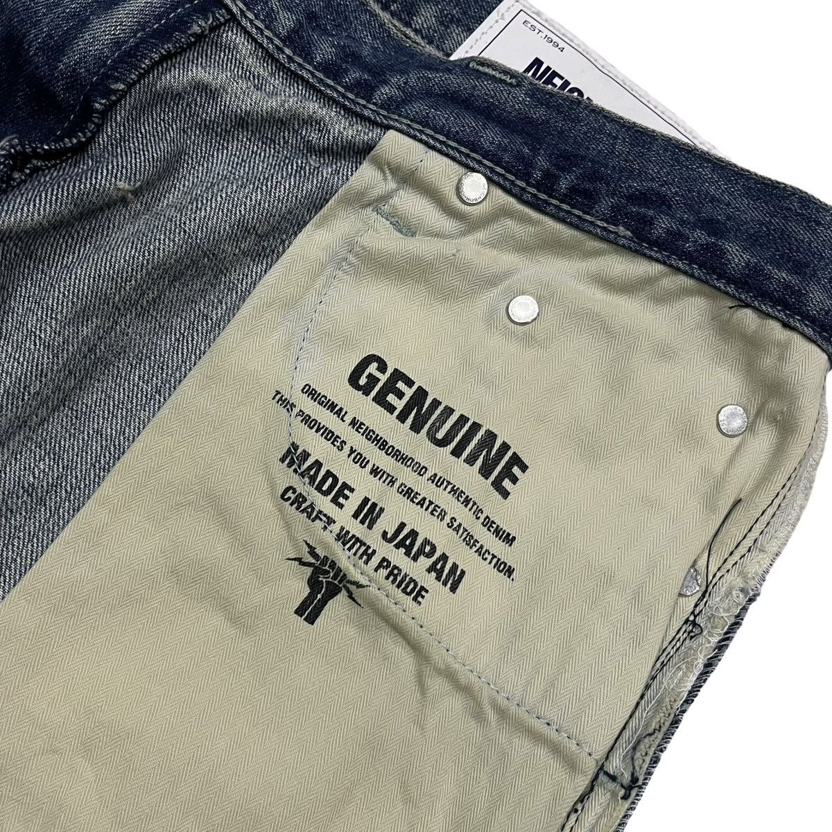 Neighborhood Neighborhood DP-Mid Distressed Selvedge Denim Pants Size US 33 - 10 Thumbnail