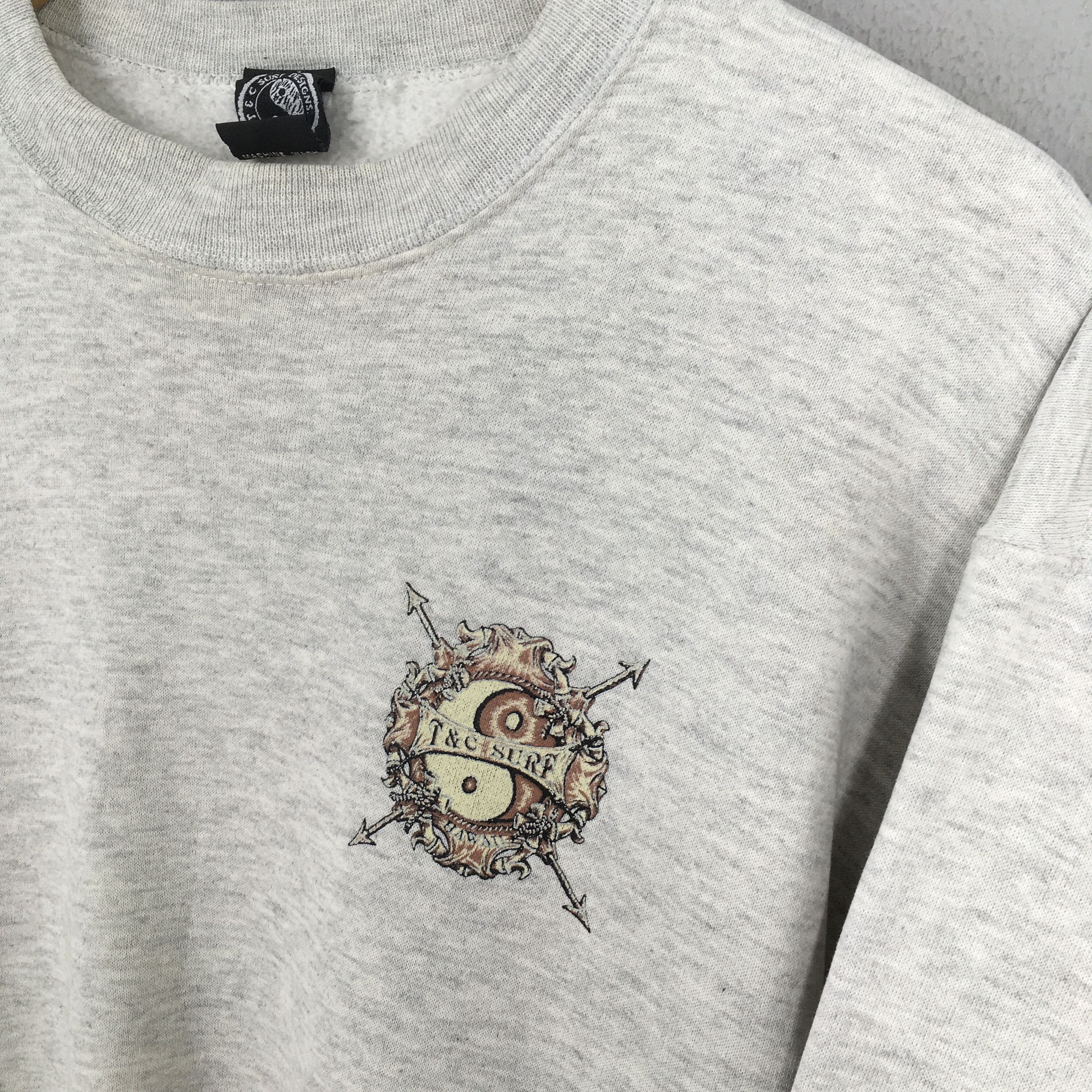Vintage Vintage T&C Surf Designs Gray Sweatshirt Medium Size US M / EU 48-50 / 2 - 3 Thumbnail