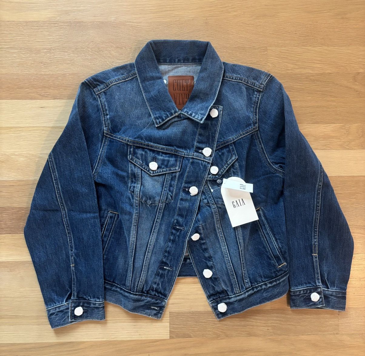 Cult Gaia Gap x Cult Gaia Asymmetrical Denim Jacket Size S / US 4 / IT 40 - 1 Thumbnail