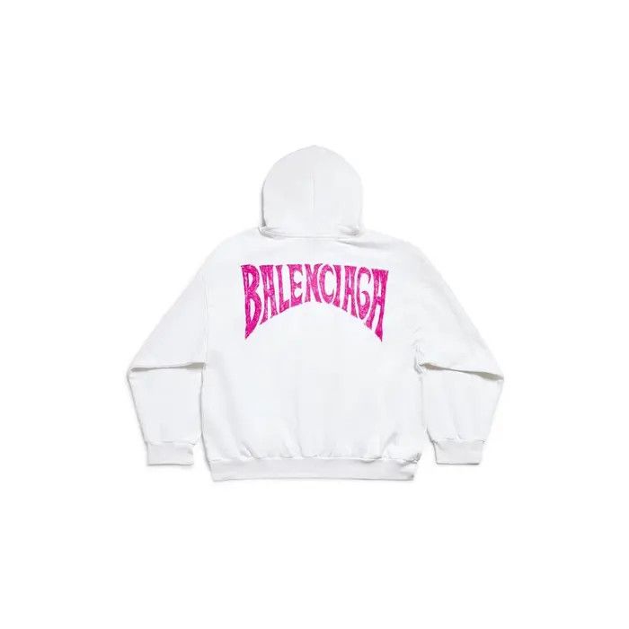 Balenciaga o1w1db10226 Hand-Drawn Hoodie Medium Fit in White Size US XS / EU 42 / 0 - 2 Thumbnail
