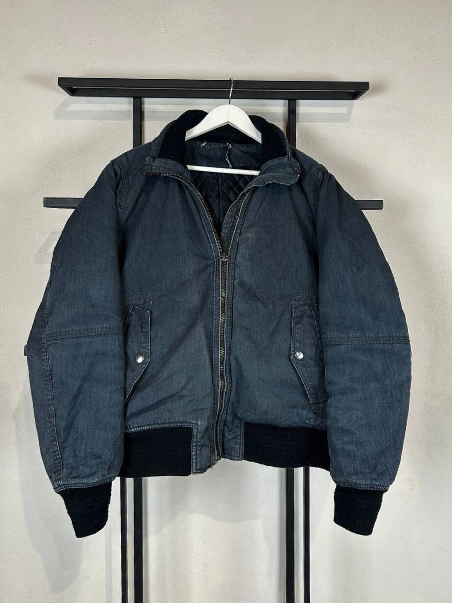Japanese Brand Denim Bomber Jacket Vintage Workwear Minimalist Blue Size US M / EU 48-50 / 2 - 1 Thumbnail