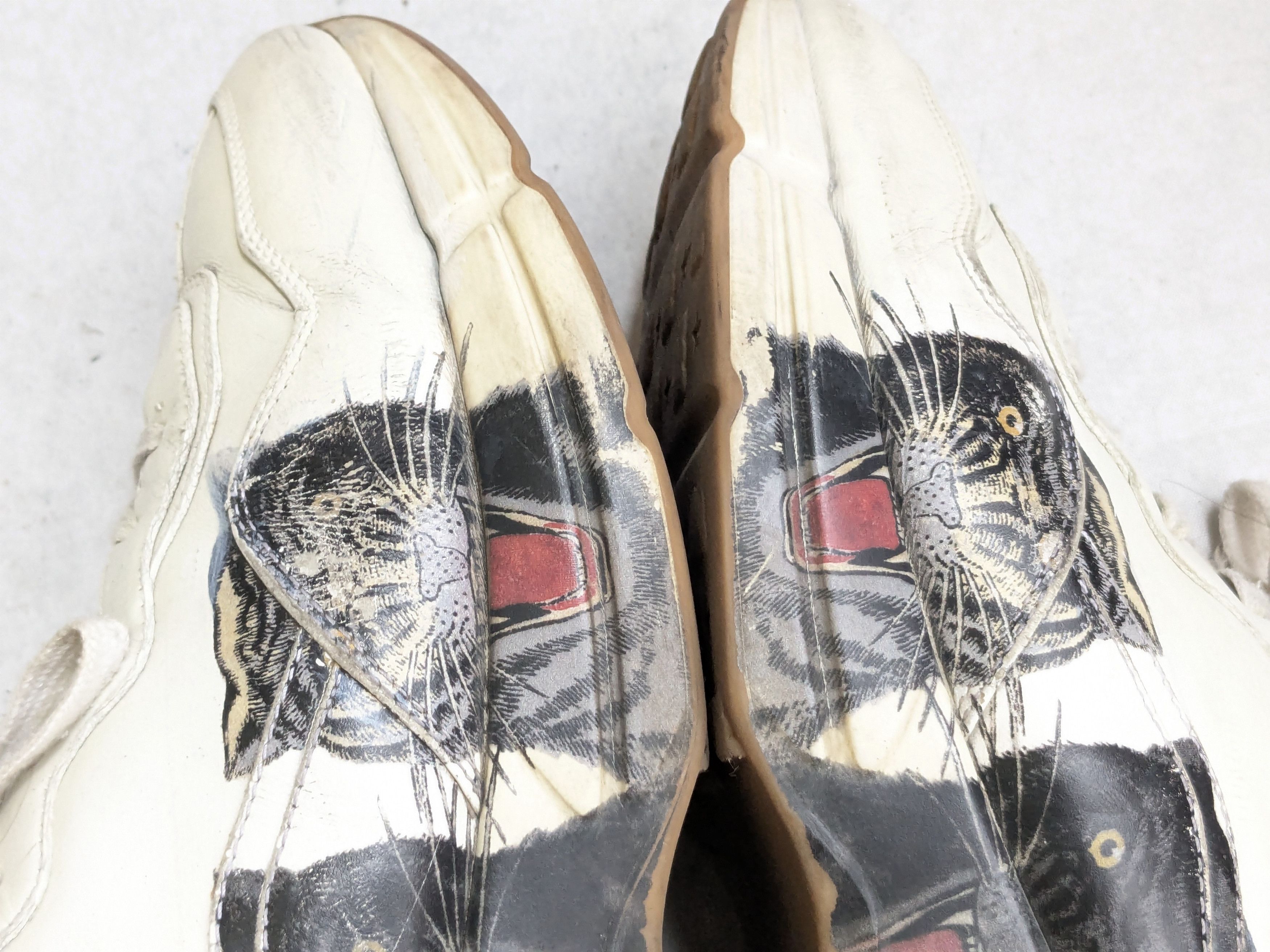 Gucci Gucci Rython Sneakers 11.5 Ivory Cat Kitty Leather Size US 11.5 / EU 44-45 - 10 Thumbnail