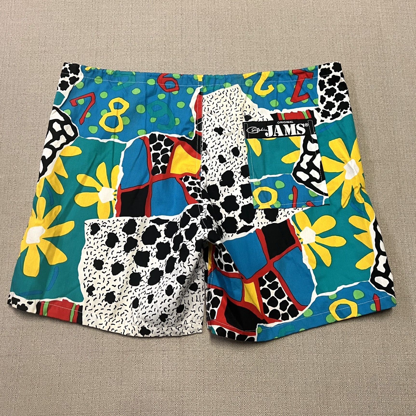 Vintage VINTAGE Jams Swim Trunks Mens L 80s Hawaiian Surf AOP NOS Shorts Size US 33 - 4 Thumbnail