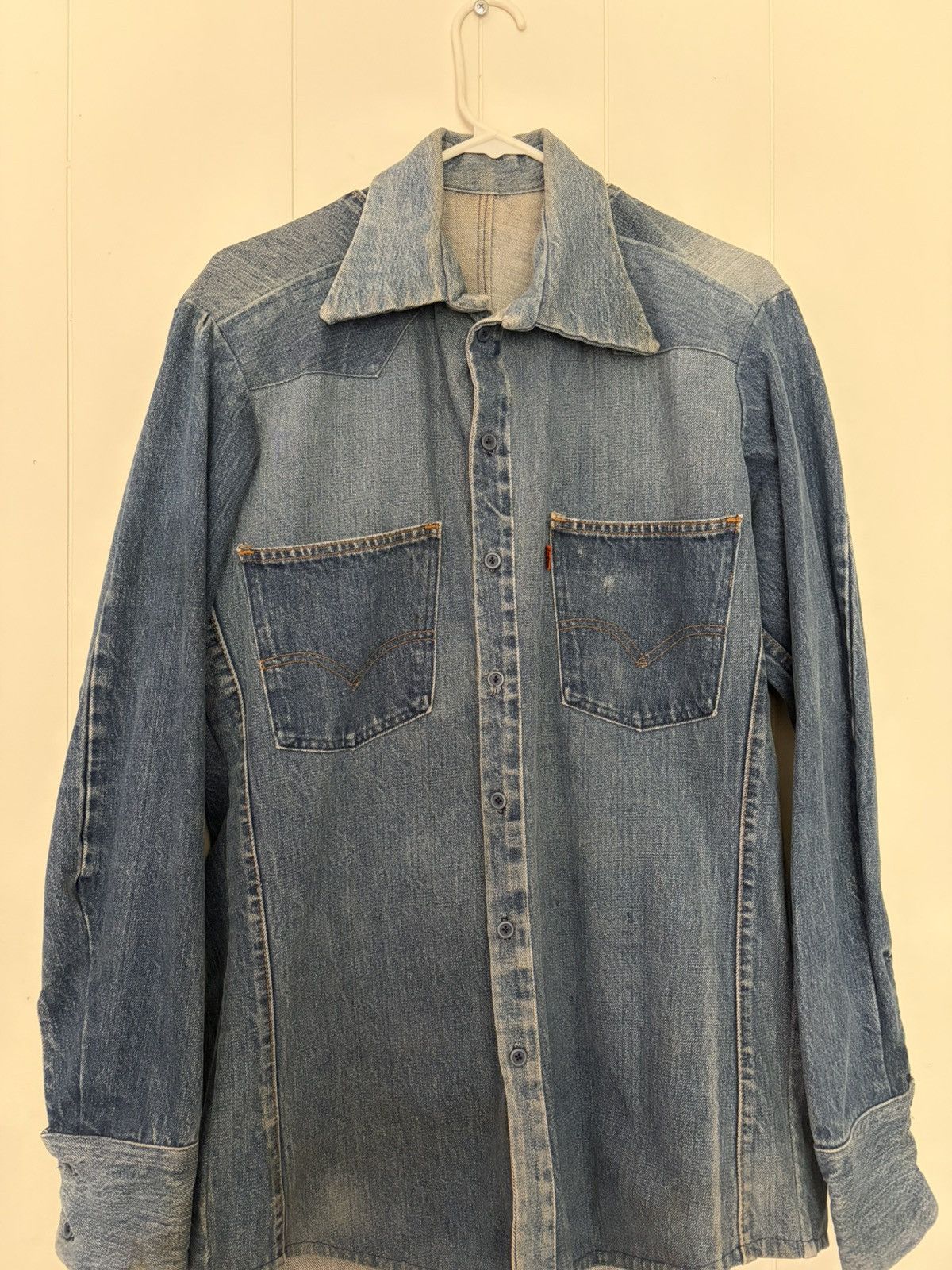 Levi's Made & Crafted Very rare experimental Levi's orange denim button up Size US L / EU 52-54 / 3 - 1 Thumbnail
