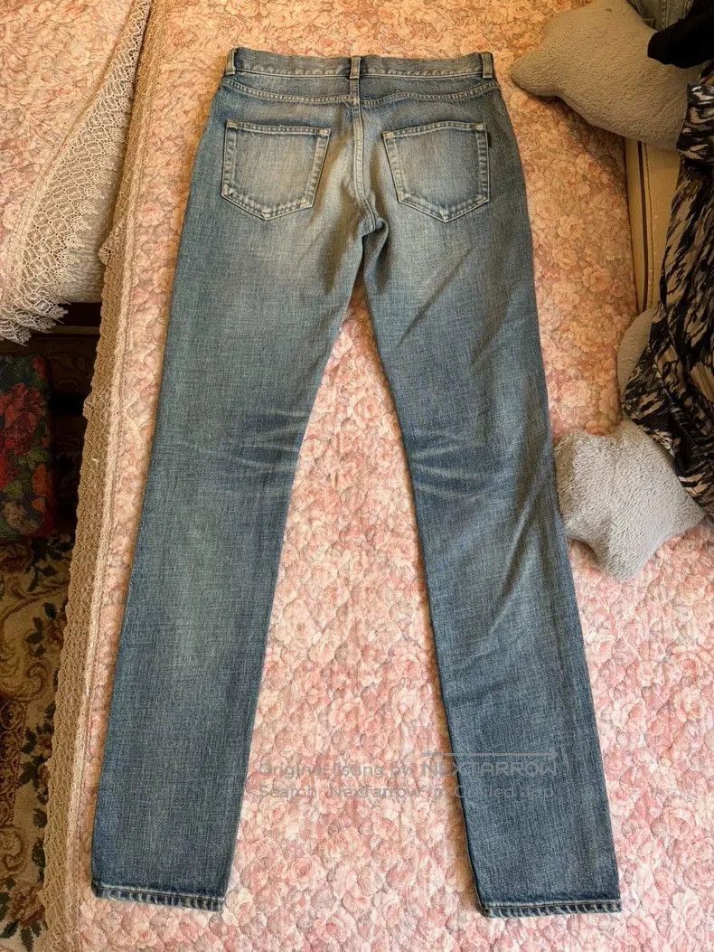 Saint Laurent Paris YSL Saint Laurent Blue Distressed Jeans. Size US 29 - 3 Thumbnail