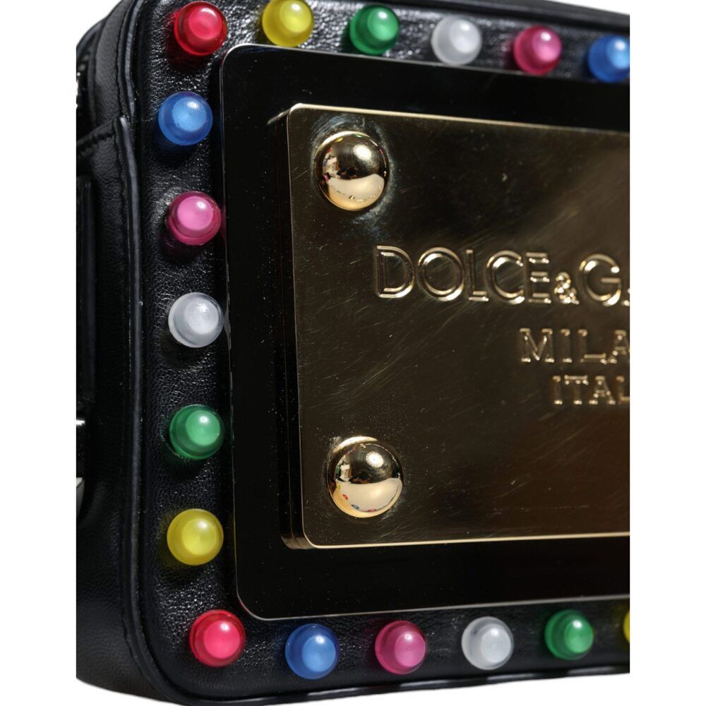 Dolce & Gabbana Dolce & Gabbana Black Leather LED Logo Belt Waist Fanny Pack Size ONE SIZE - 7 Thumbnail