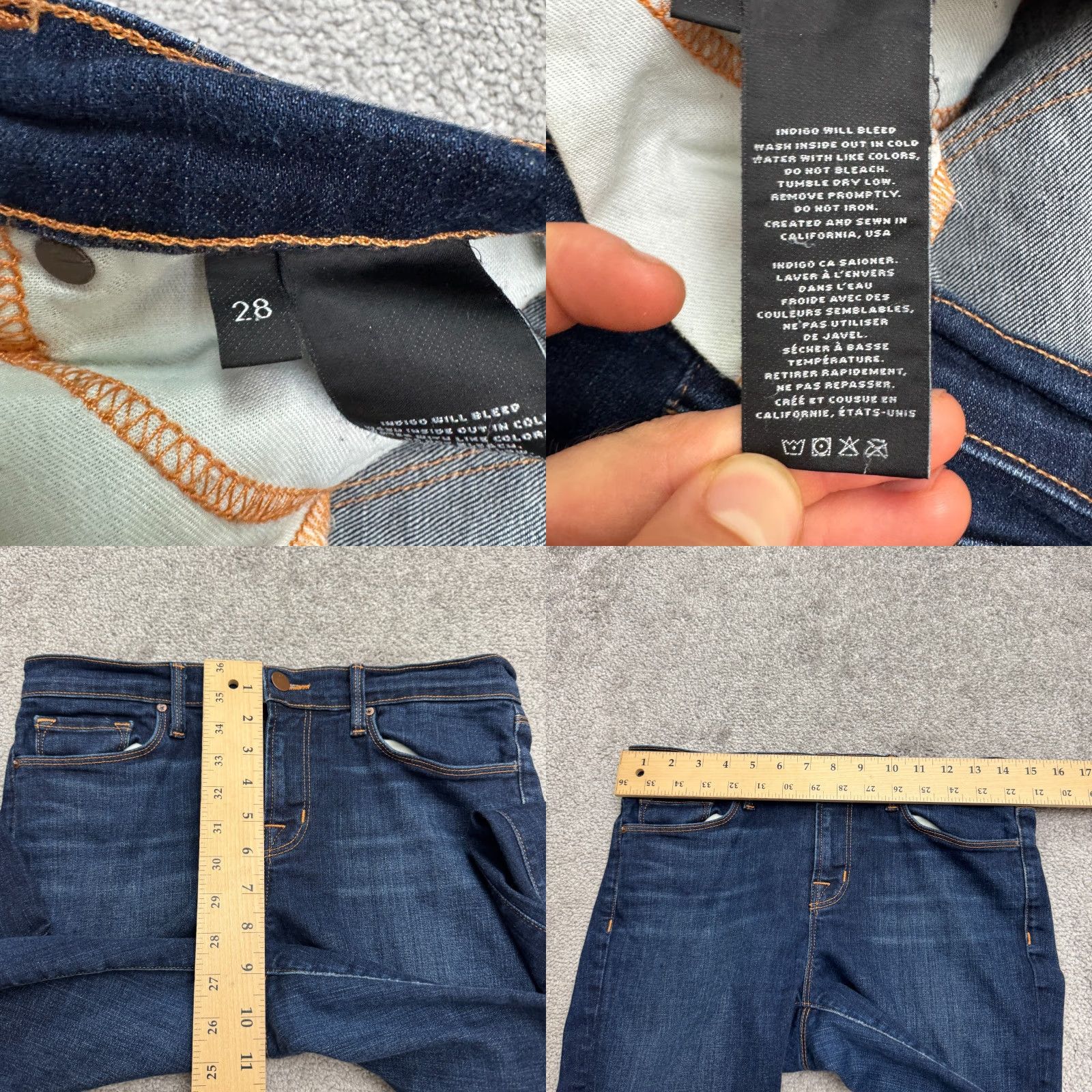 J Brand J Brand Jeans Skinny Denim 28x29 Blue High Rise Stretch Women Adult 28 Dark Vintage Style City Streetwear Womens Size 28" / US 6 / IT 42 - 8 Thumbnail