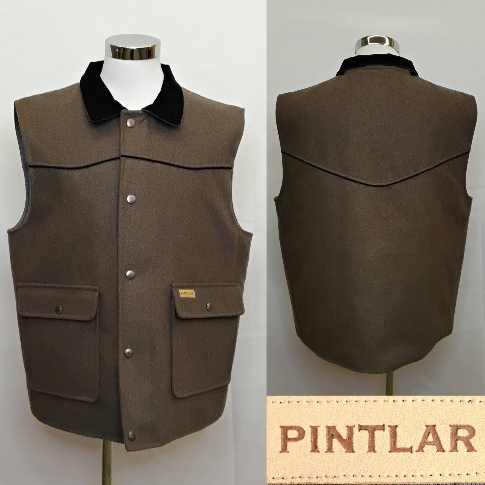 Other Pintlar Wool Blend Vest Men's XLT Brown Western Wear NWT Size US XL / EU 56 / 4 - 1 Thumbnail