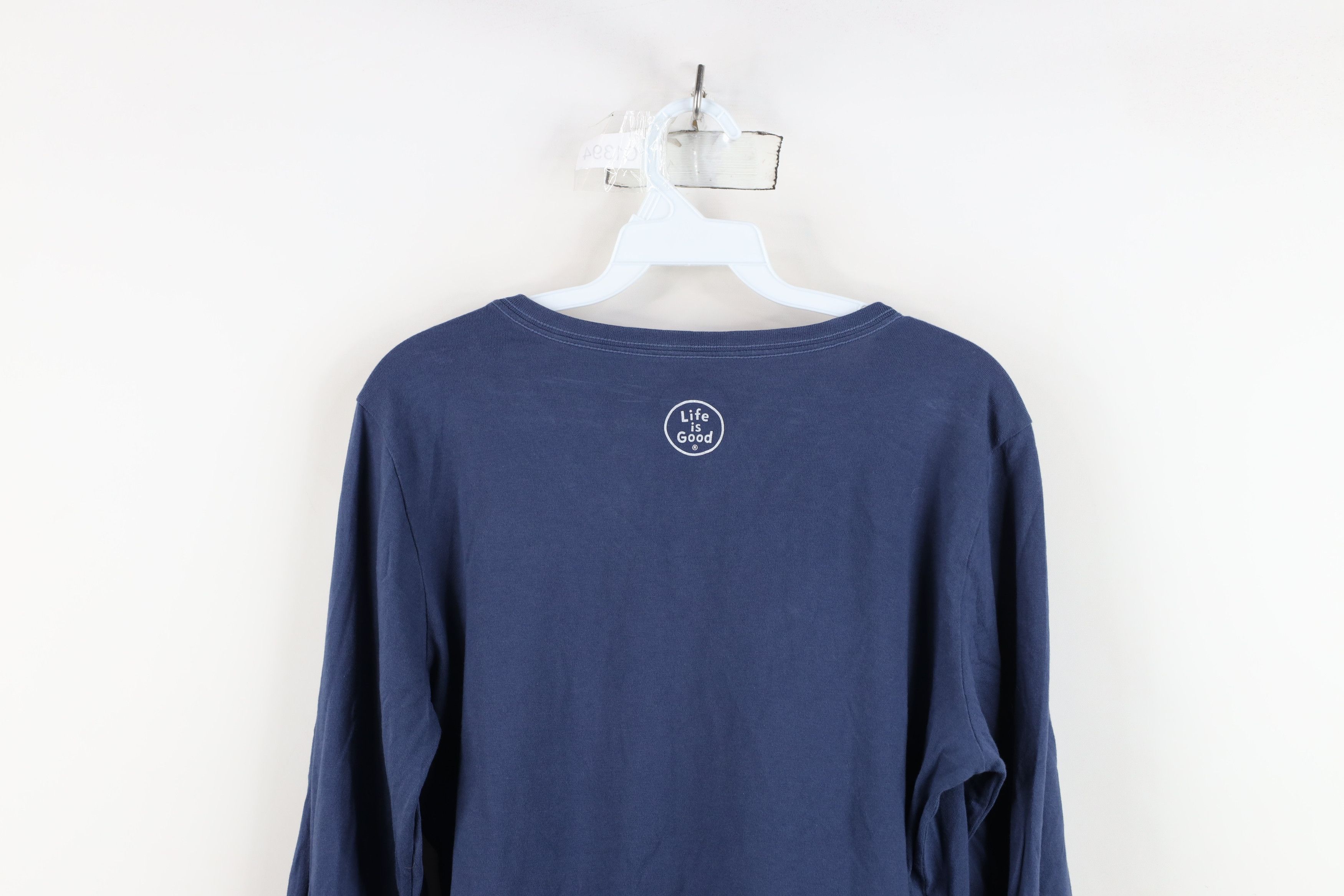 Life is Good Life Is Good Awesome Moon Dog Cat Long Sleeve T-Shirt Blue Size M / US 6-8 / IT 42-44 - 14 Thumbnail