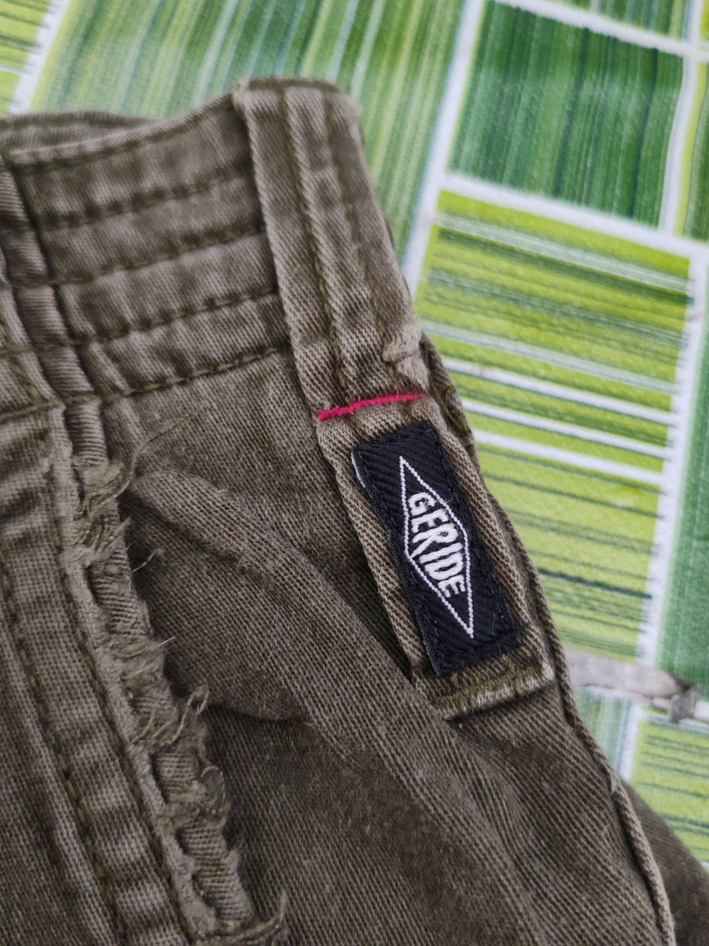 Japanese Brand Geride Olive Faded Multipocket Tactical Cargo Pants #W1047 Size US 29 - 13 Thumbnail