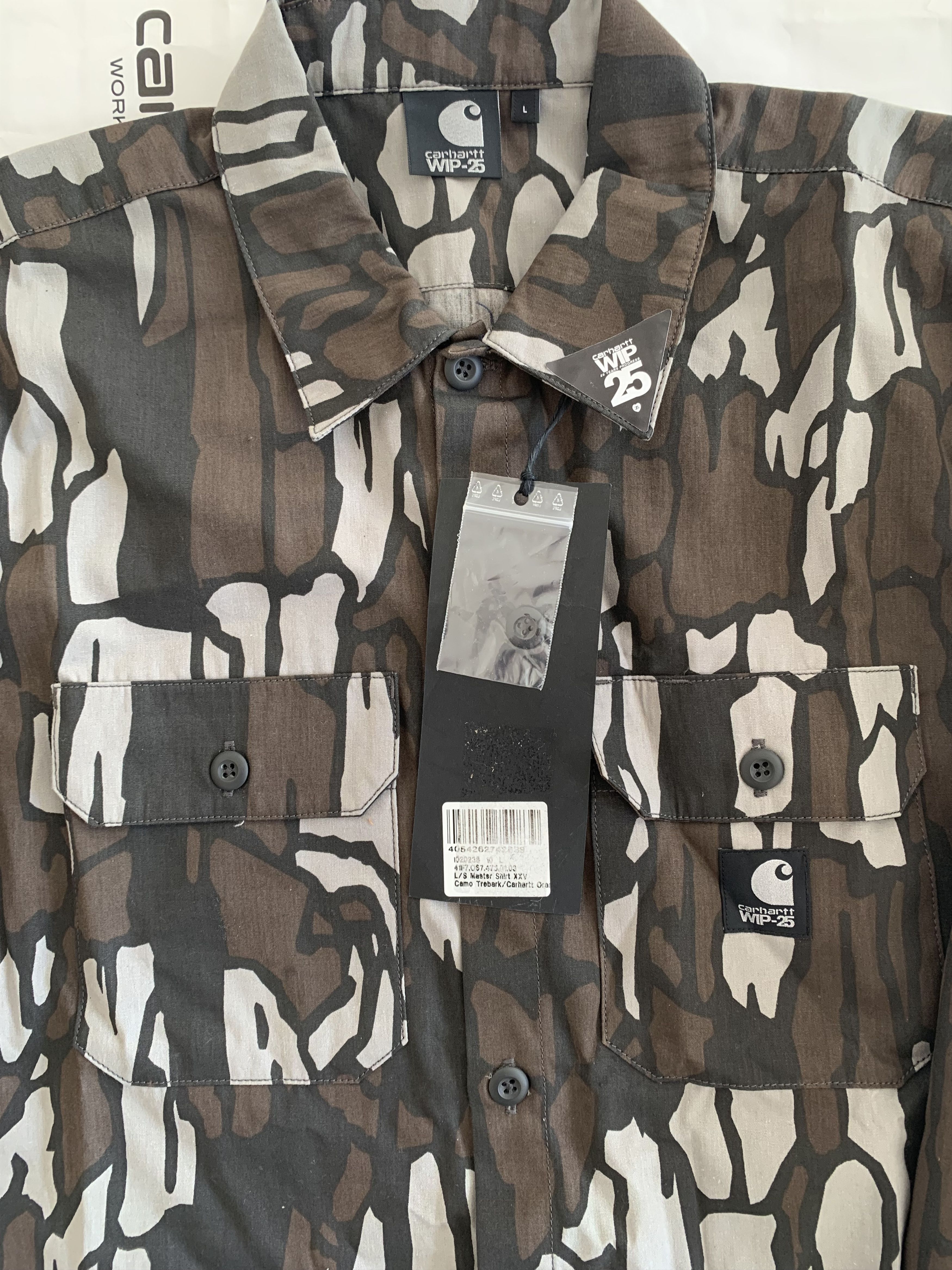 Carhartt Wip Carhartt WIP L/S Master Shirt XXV Camo Size US L / EU 52-54 / 3 - 1 Thumbnail