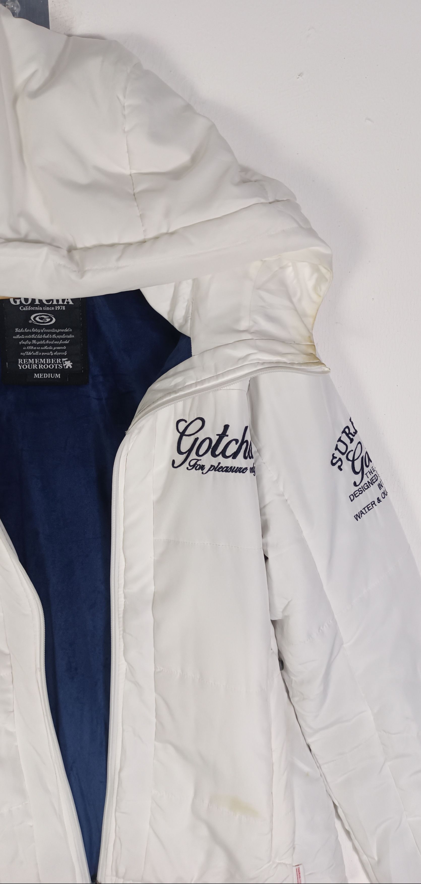 Gotcha GOTCHA Big Spell Out Puffer Hoodie Jacket Size US M / EU 48-50 / 2 - 4 Thumbnail