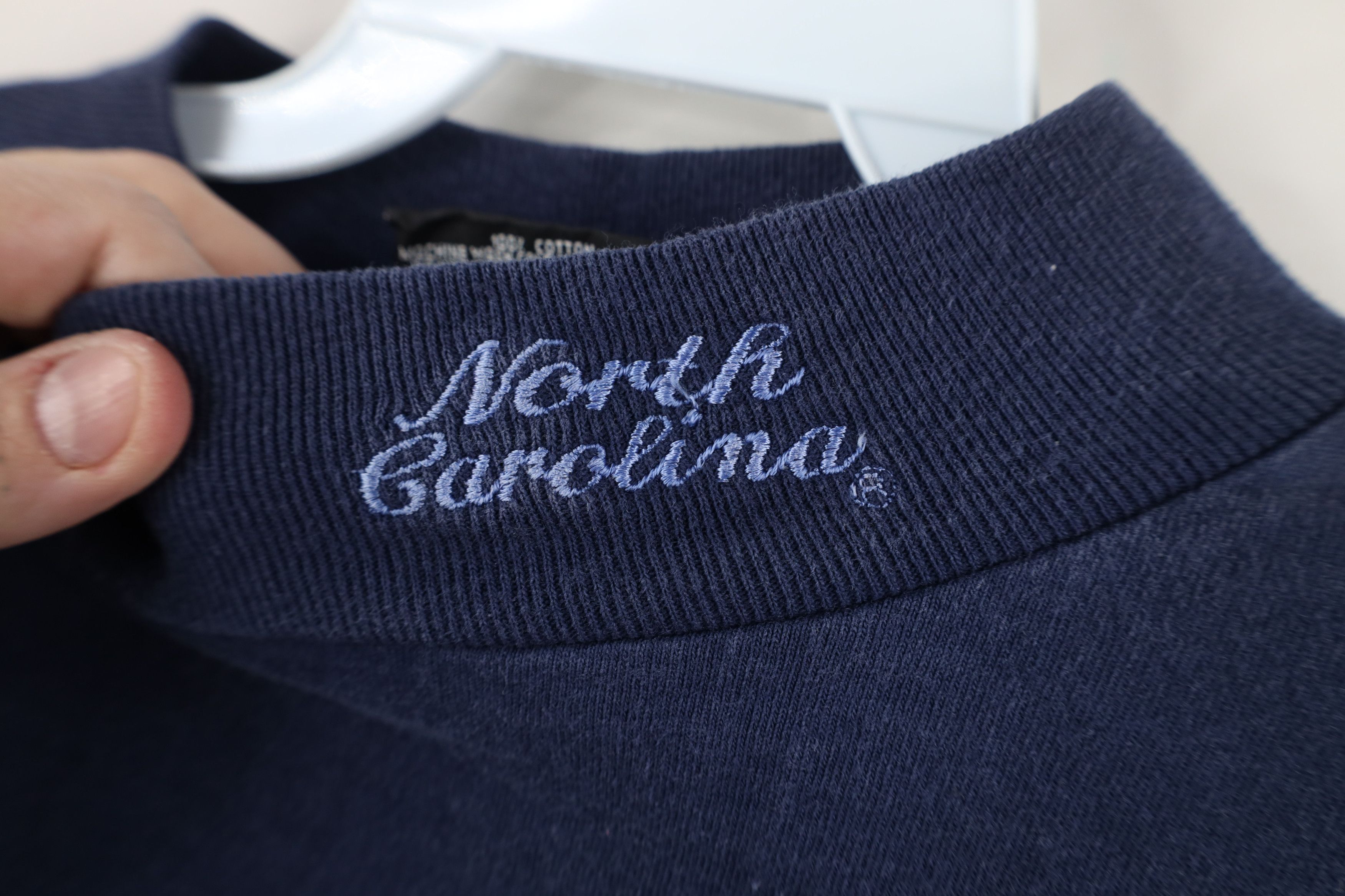 Vintage Vintage 90s University of North Carolina Mock Neck T-Shirt Size US M / EU 48-50 / 2 - 7 Thumbnail