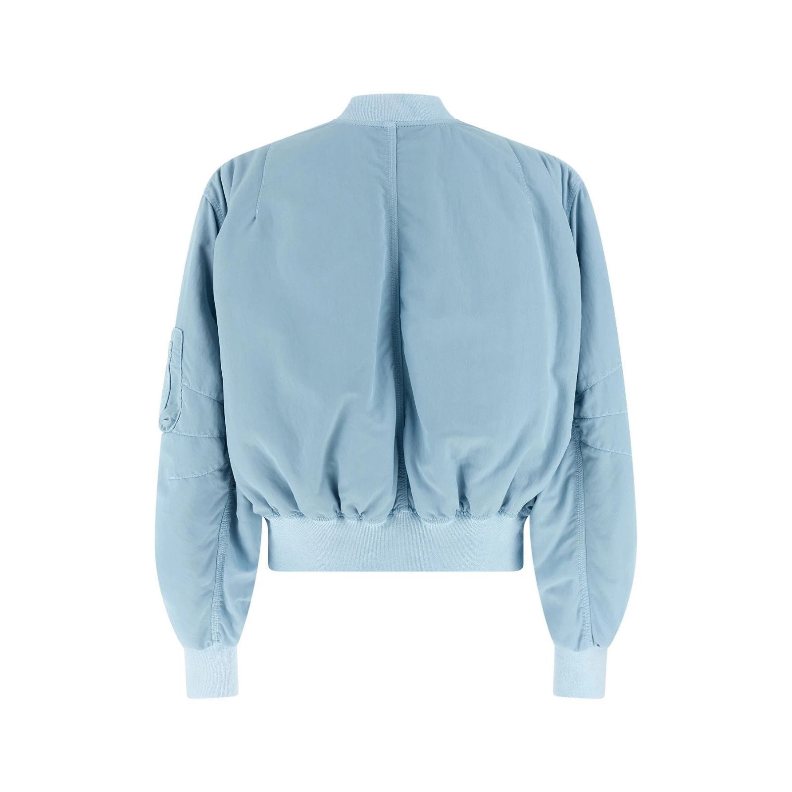 AMI THE ATTICO Anja Light Blue Polyamide Bomber Jacket New & Aut Size XS / US 0-2 / IT 36-38 - 2 Thumbnail