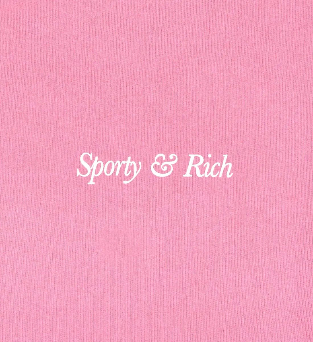 Sporty & Rich o1mle0525 Hwcny Crewneck Sweatshirt in Pink Size M / US 6-8 / IT 42-44 - 3 Thumbnail