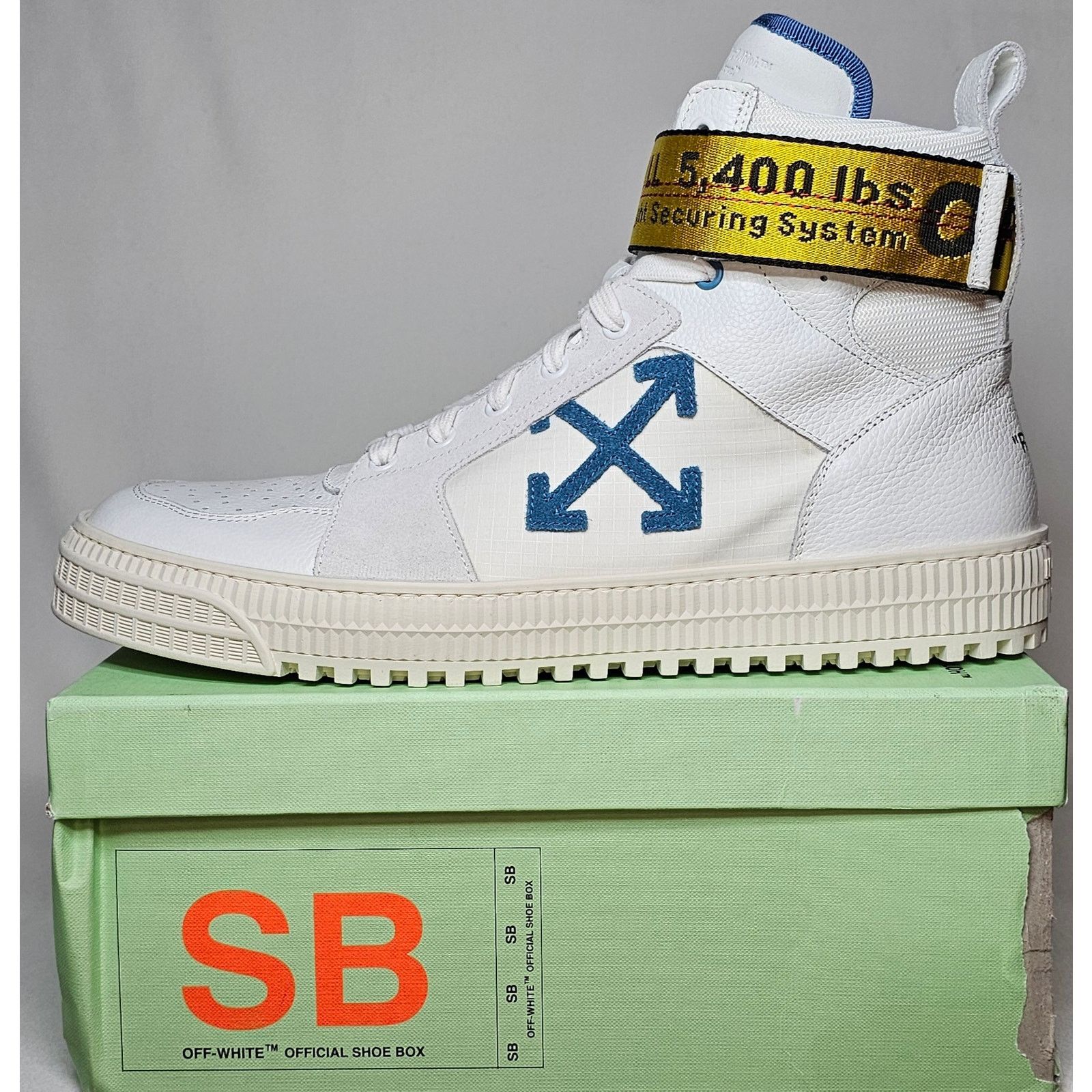 Off-White Off-White White Canvas and Leather Industrial High Top Size US 11 / EU 44 - 9 Thumbnail