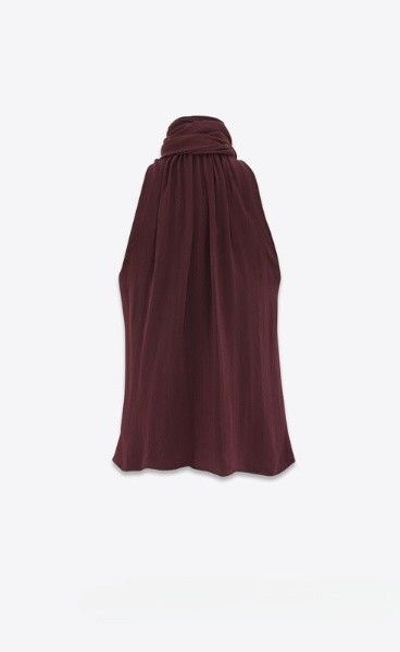 Saint Laurent Paris o1s1wg111124 Oversized Lavallière-Neck Tank Top Silk Size US S / EU 44-46 / 1 - 5 Thumbnail