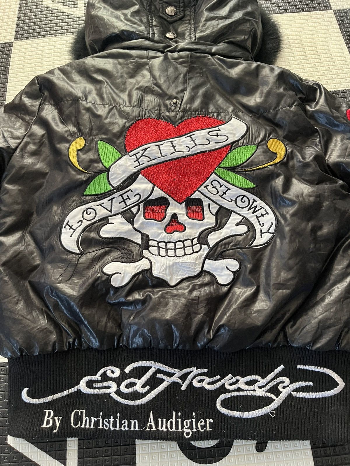 Ed Hardy Ed Hardy by Christian Audigier Leather Jacet Size US S / EU 44-46 / 1 - 3 Thumbnail