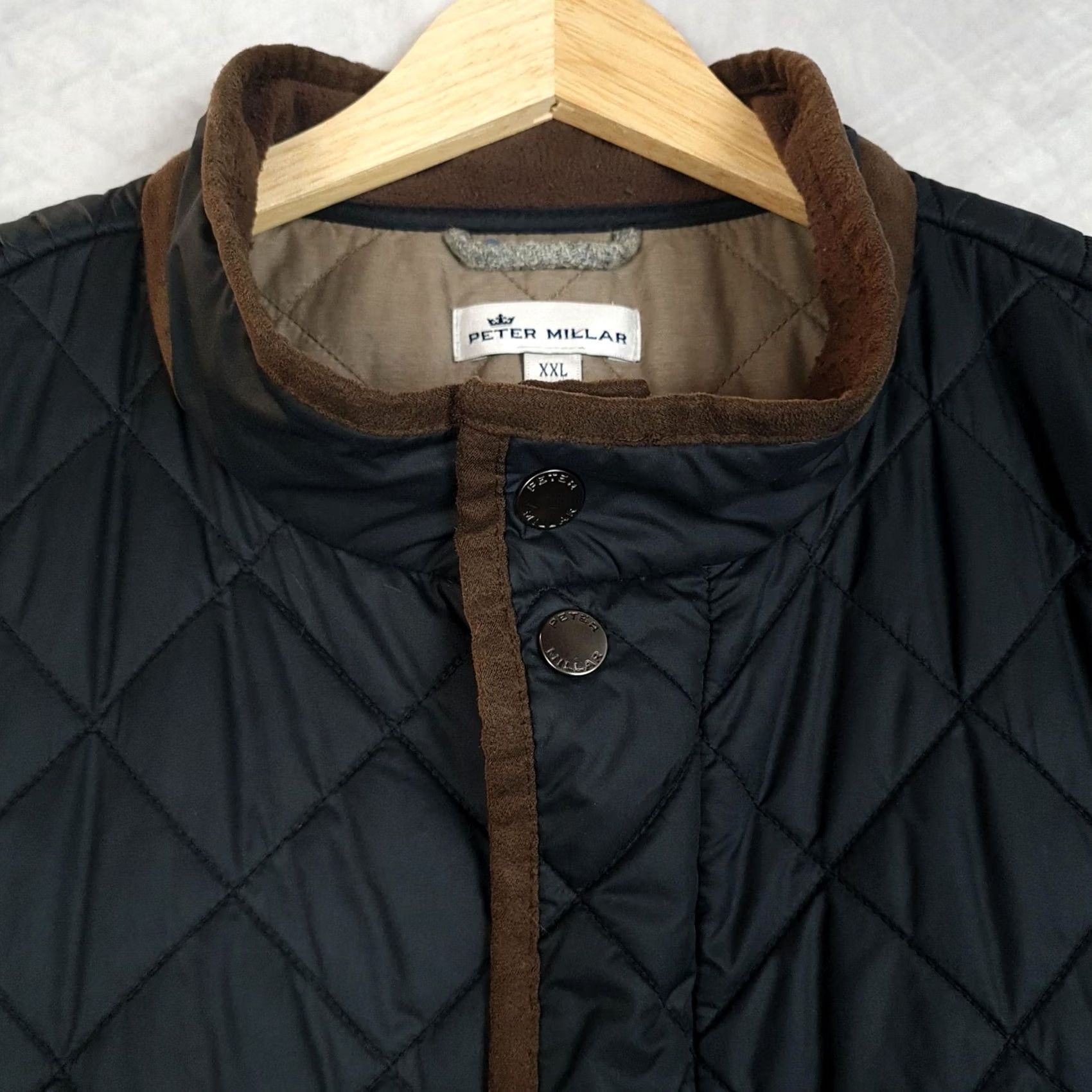 Peter Millar Peter Millar Vest Mens 2XL Black Quilted Fleece Lined Crown Essex Travel Vest Size US XXL / EU 58 / 5 - 2 Thumbnail