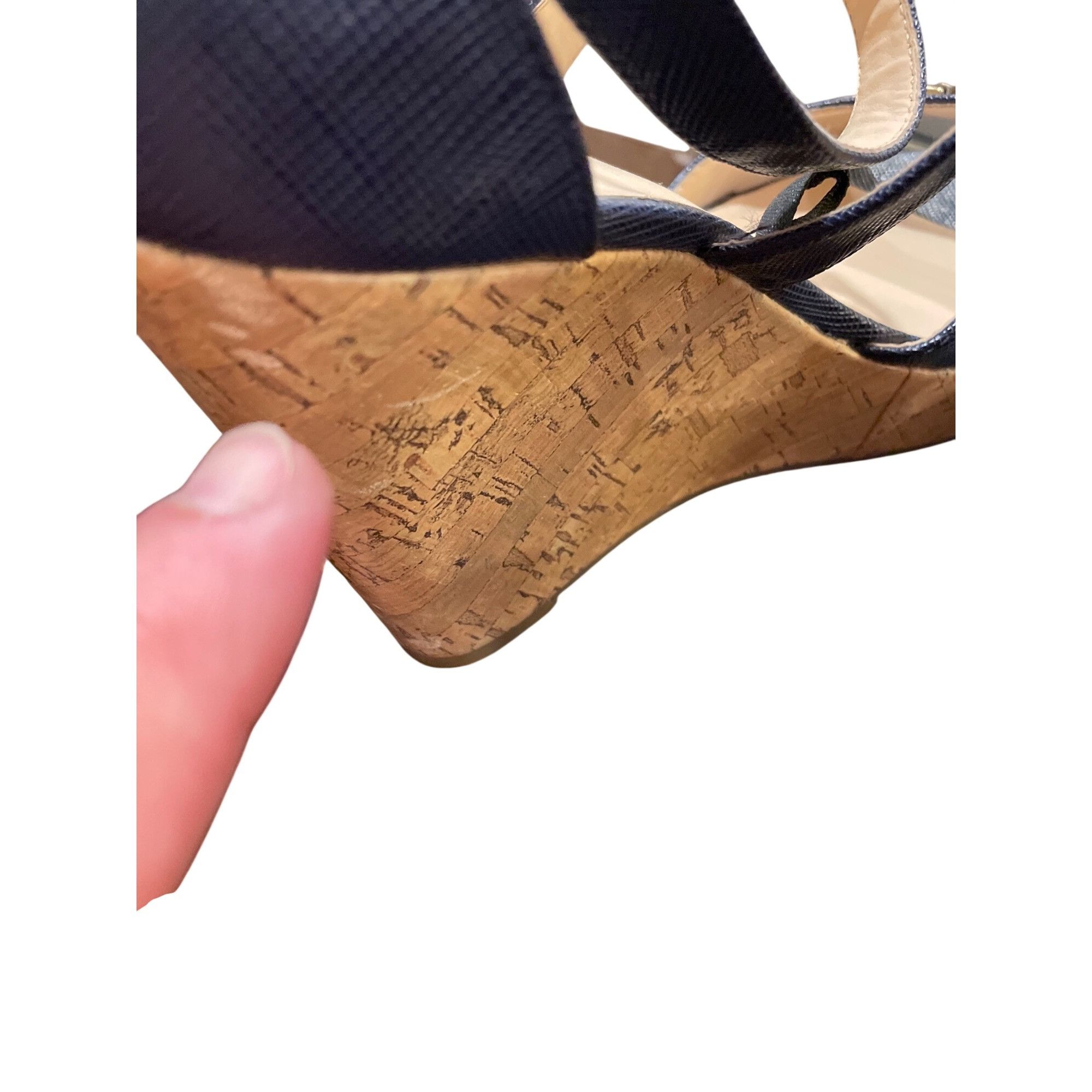 Marc Fisher Marc Fisher wms green gold 4" dress wedge heels shoes sz 9.5 Size US 9.5 / IT 39.5 - 13 Thumbnail