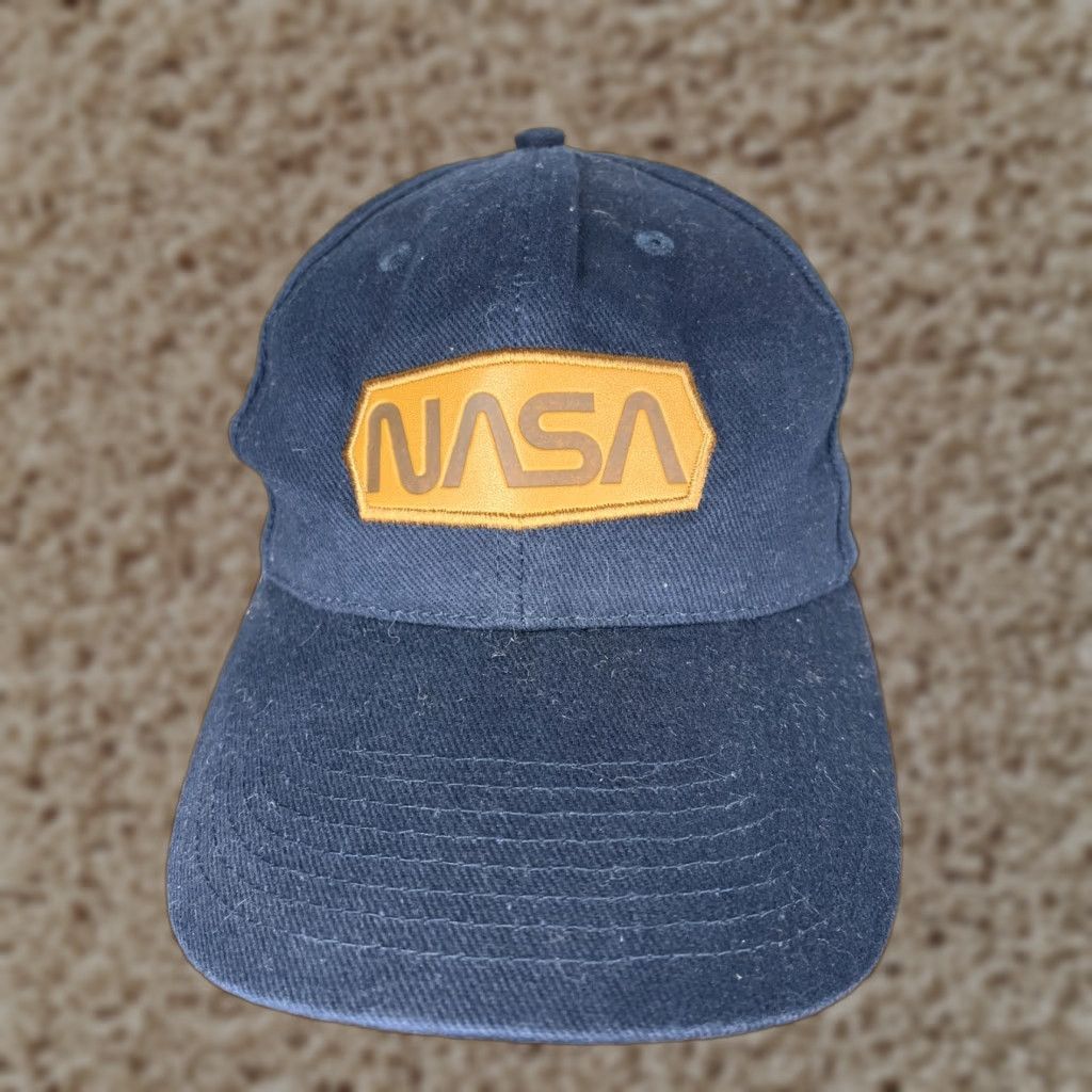 NASA NASA Hat Cap Strapback Adult One Size Blue Cotton Twill Space And Rocket Logo Baseball Cap Mens Modern Casual Vintage No N/A Size ONE SIZE - 1 Thumbnail