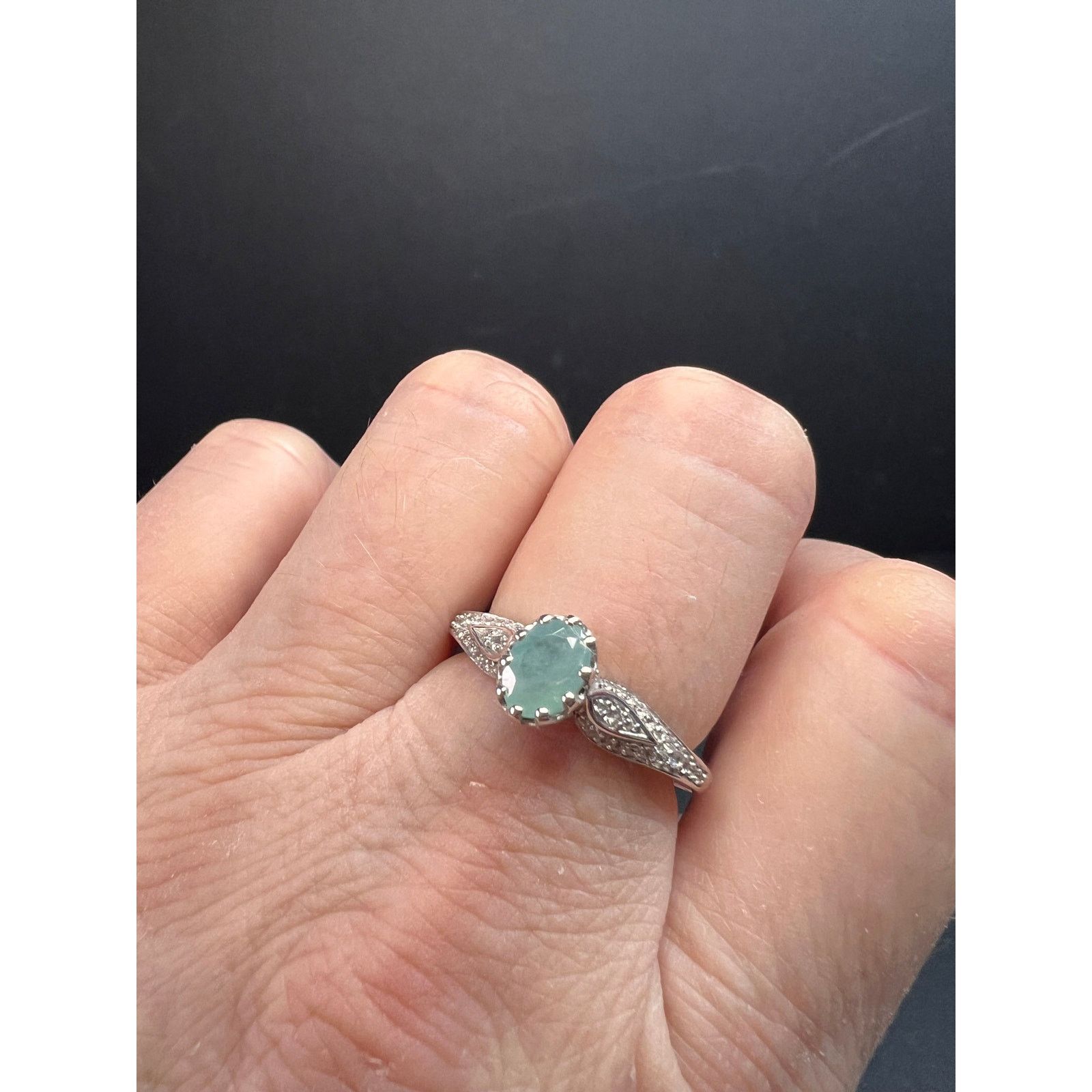 Other NEW grandidierite zircon ring in 925 silver size 8 Size ONE SIZE - 4 Thumbnail