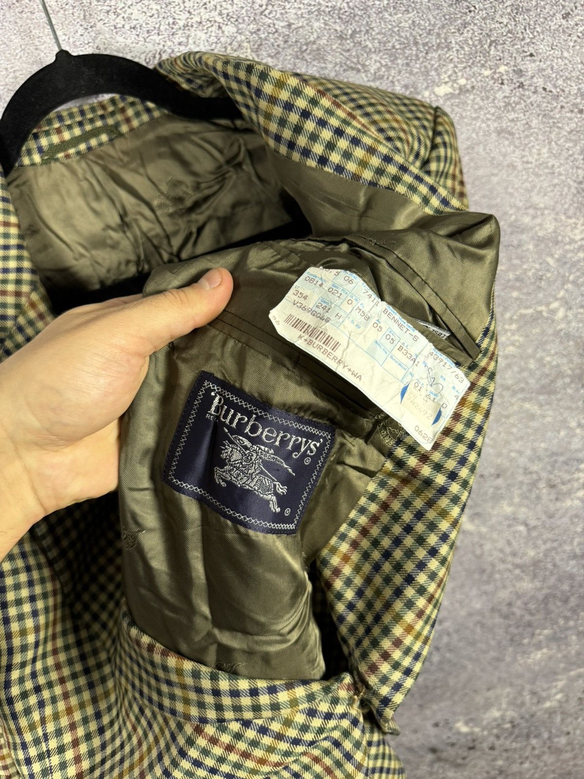 Burberry × Vintage Burberry’s Vintage Plaid Check Blazer Oldmoney Men’s Large Size 44R - 11 Thumbnail