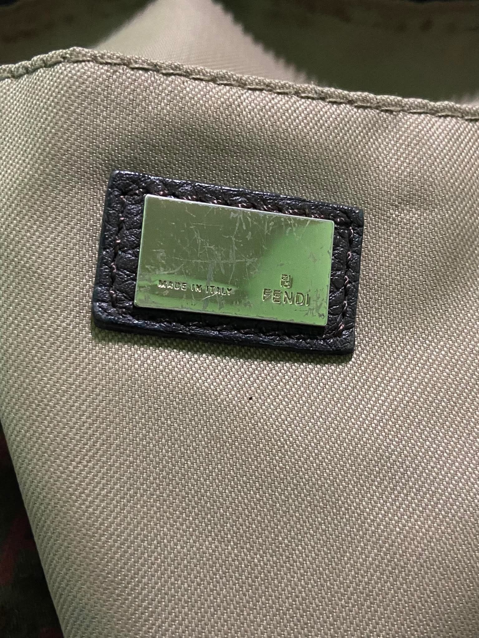 Fendi Vintage Late 2000's Fendi Zucchino Canvas Messenger Bag Size ONE SIZE - 3 Thumbnail