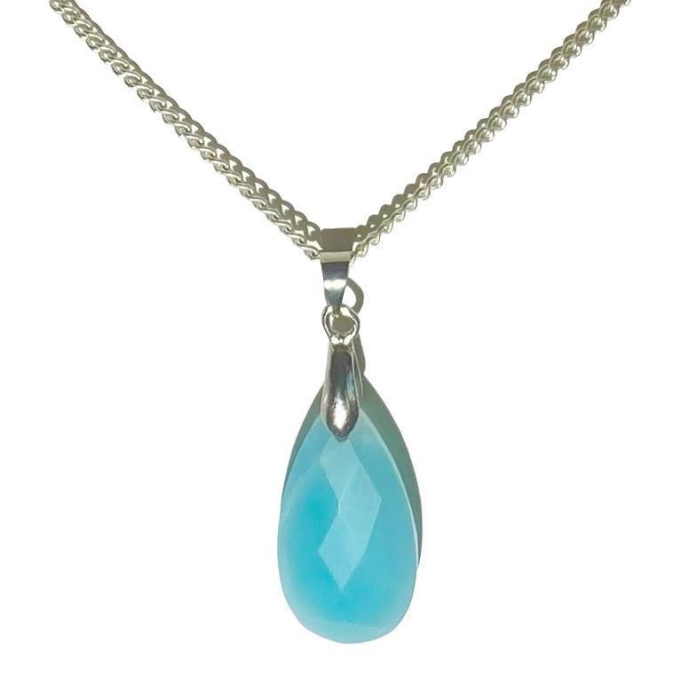 AUN Sterling 925 Silver & Amazonite Necklace