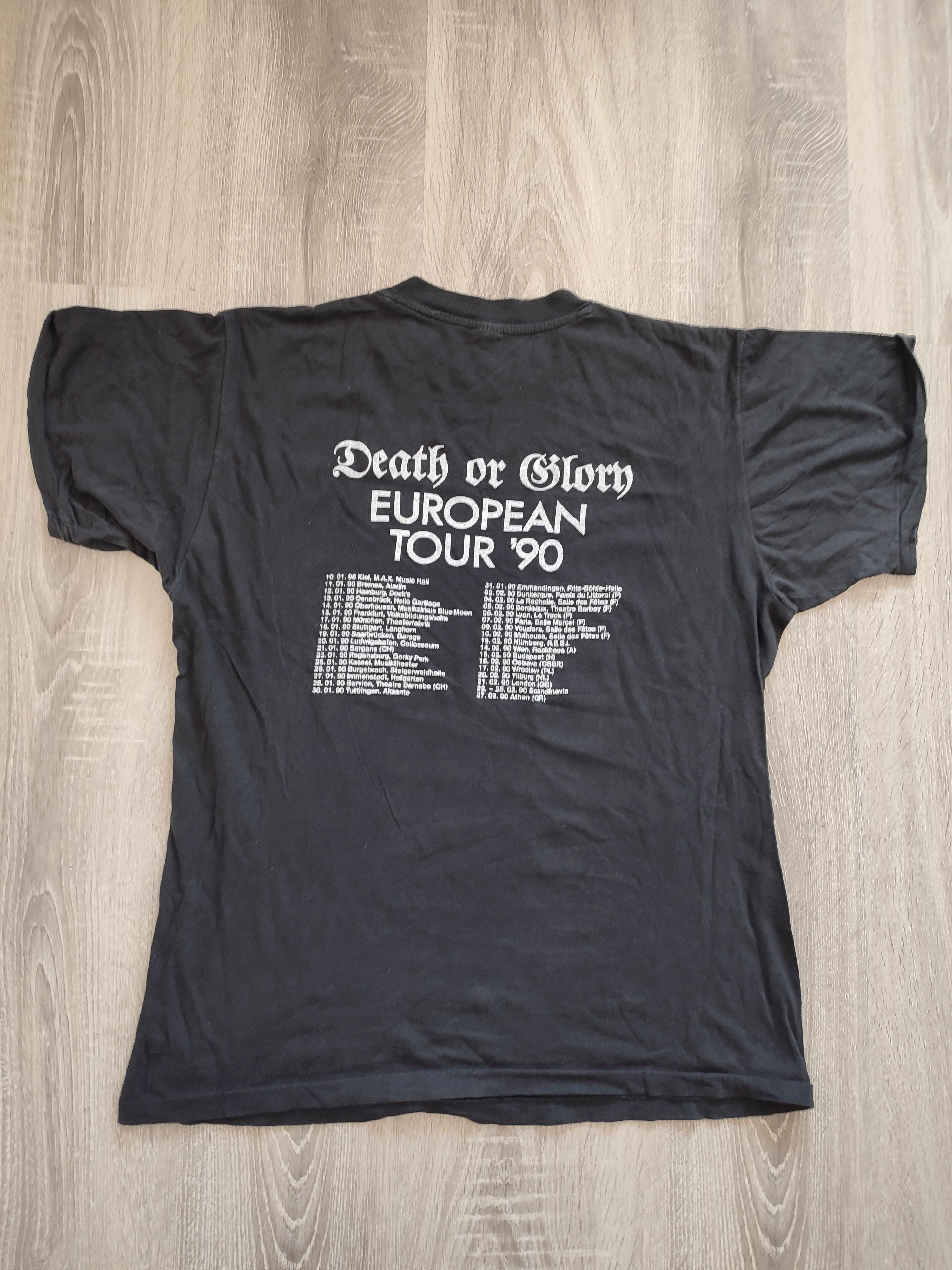 Vintage Running Wild Death or Glory Europian tour 1990 t shirt Size US L / EU 52-54 / 3 - 10 Thumbnail