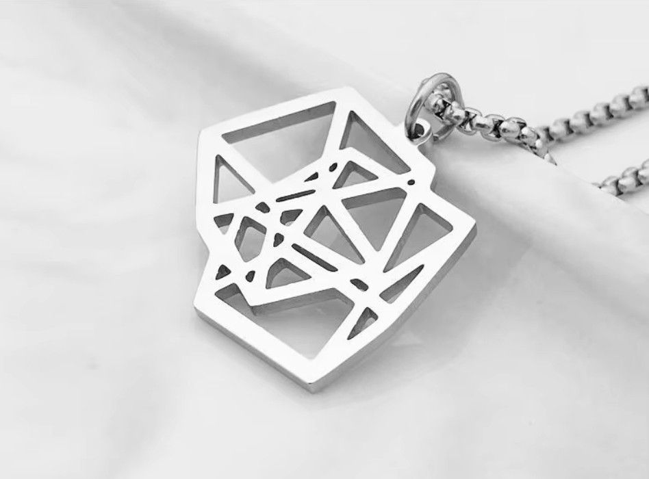 Vintage Cool Dart Simple Stereo Geometry Chain Necklace Size ONE SIZE - 1 Thumbnail