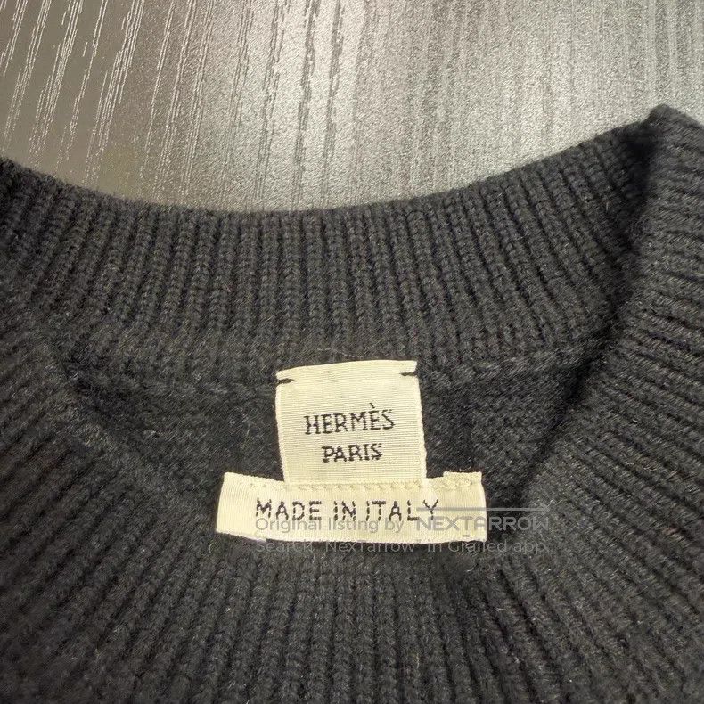 Hermes Hermes Black wool H printed base layer sweater Size XS / US 0-2 / IT 36-38 - 3 Thumbnail