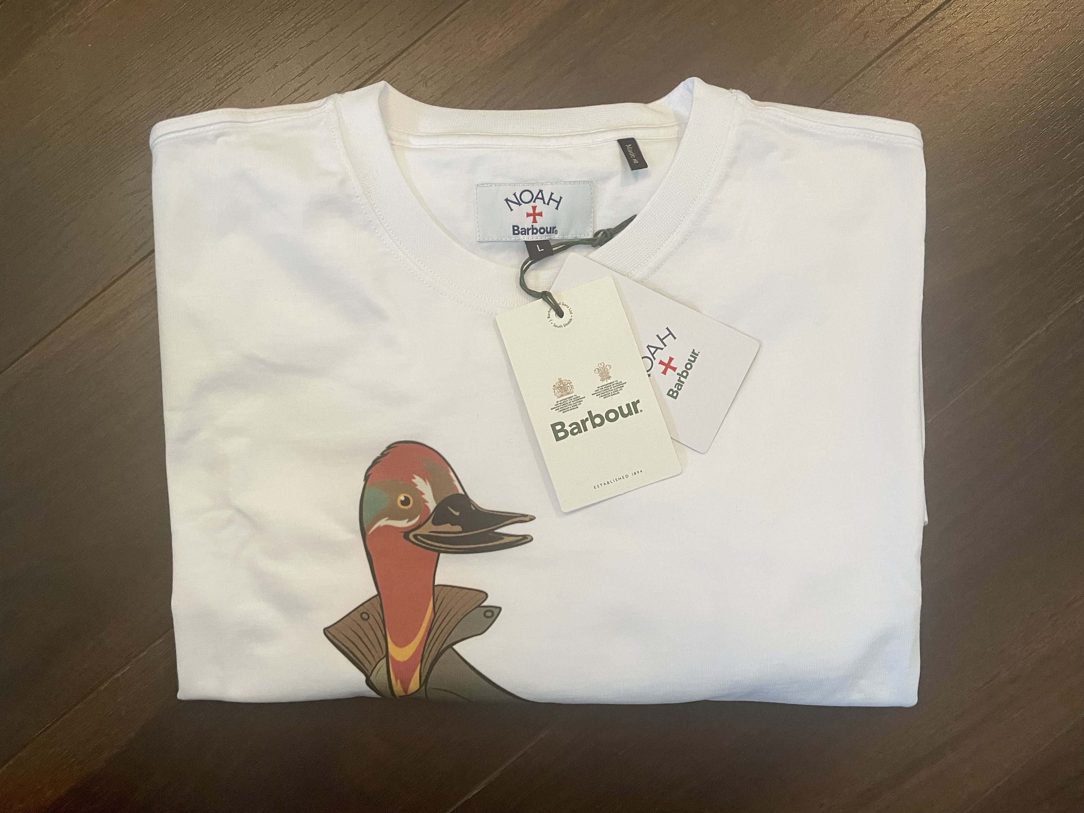 Barbour × Noah New Noah x Barbour Duck Tee T-Shirt Size US L / EU 52-54 / 3 - 4 Thumbnail